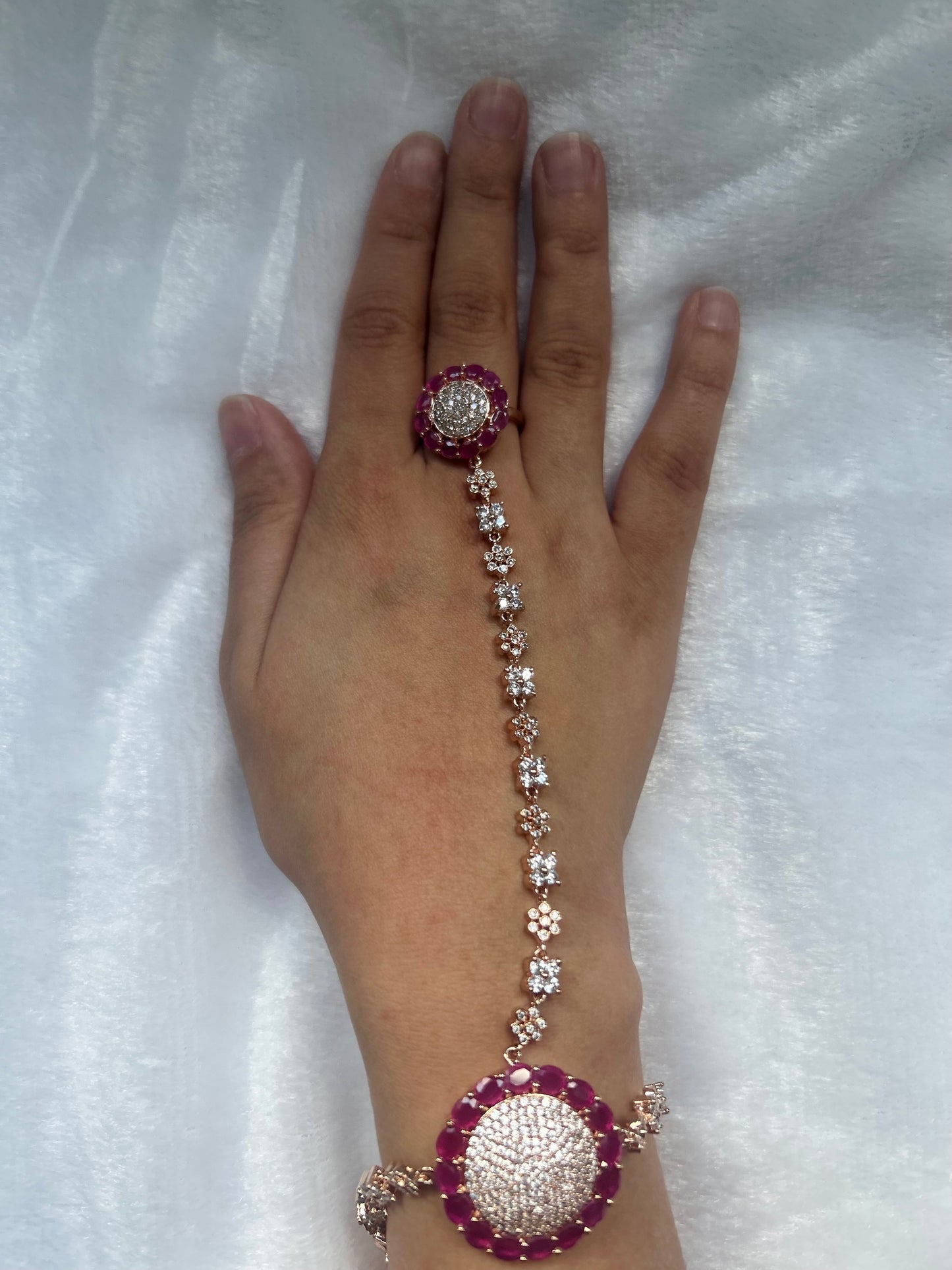AD Ruby & Rose Gold Hathphool