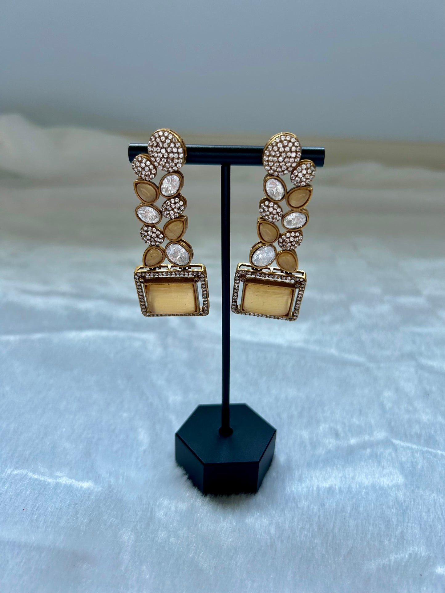 Pink Orange Doublet Earrings