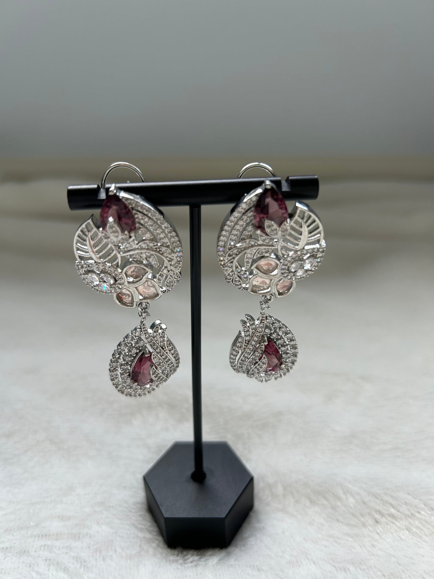 Dark Purple AD Earrings