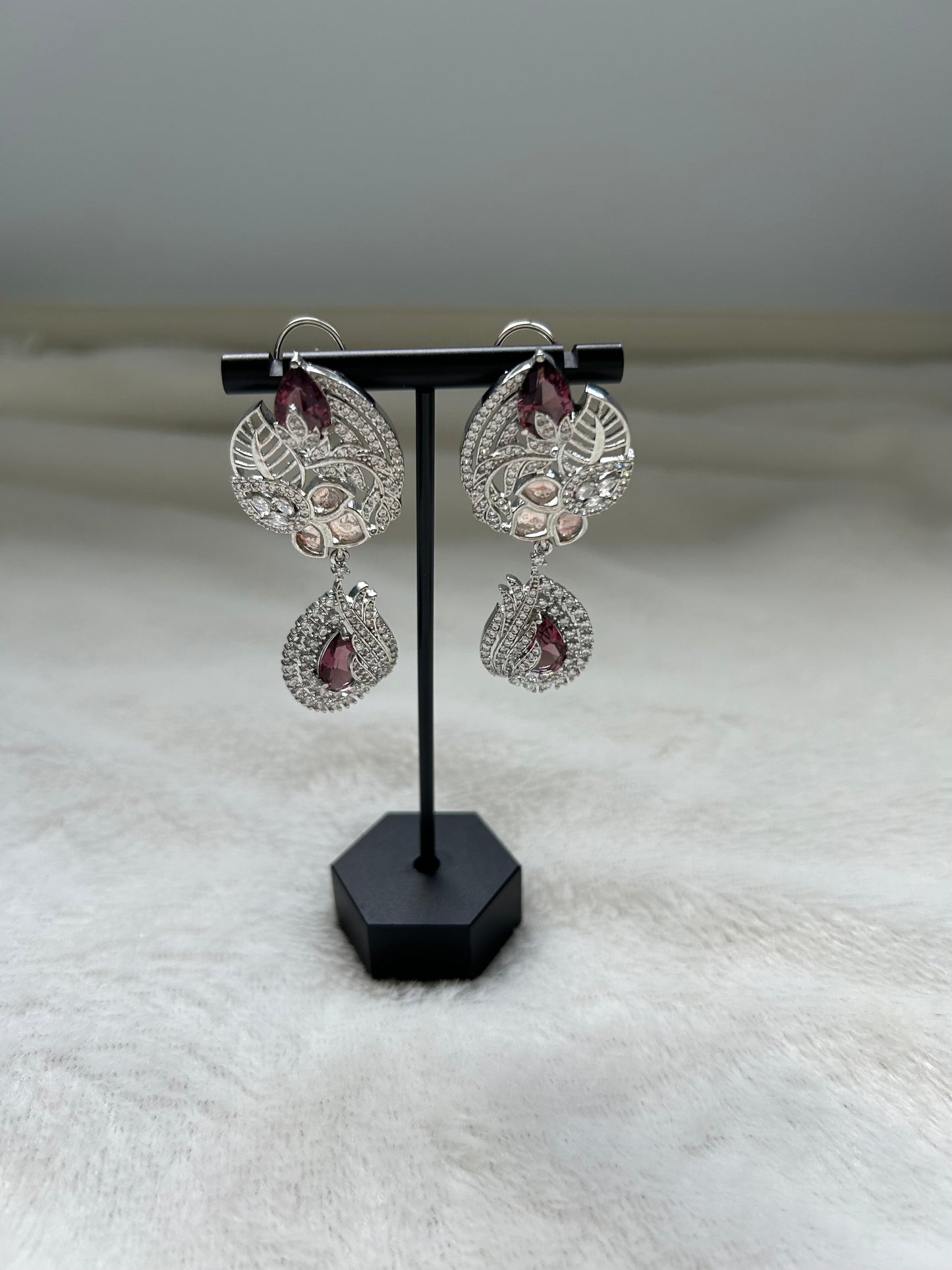 Dark Purple AD Earrings