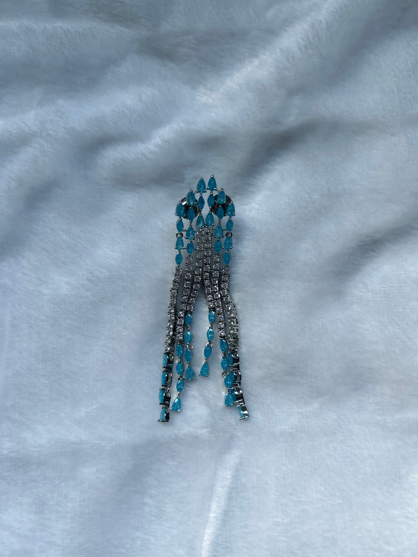 AD Ferozi Blue Waterfall Earrings