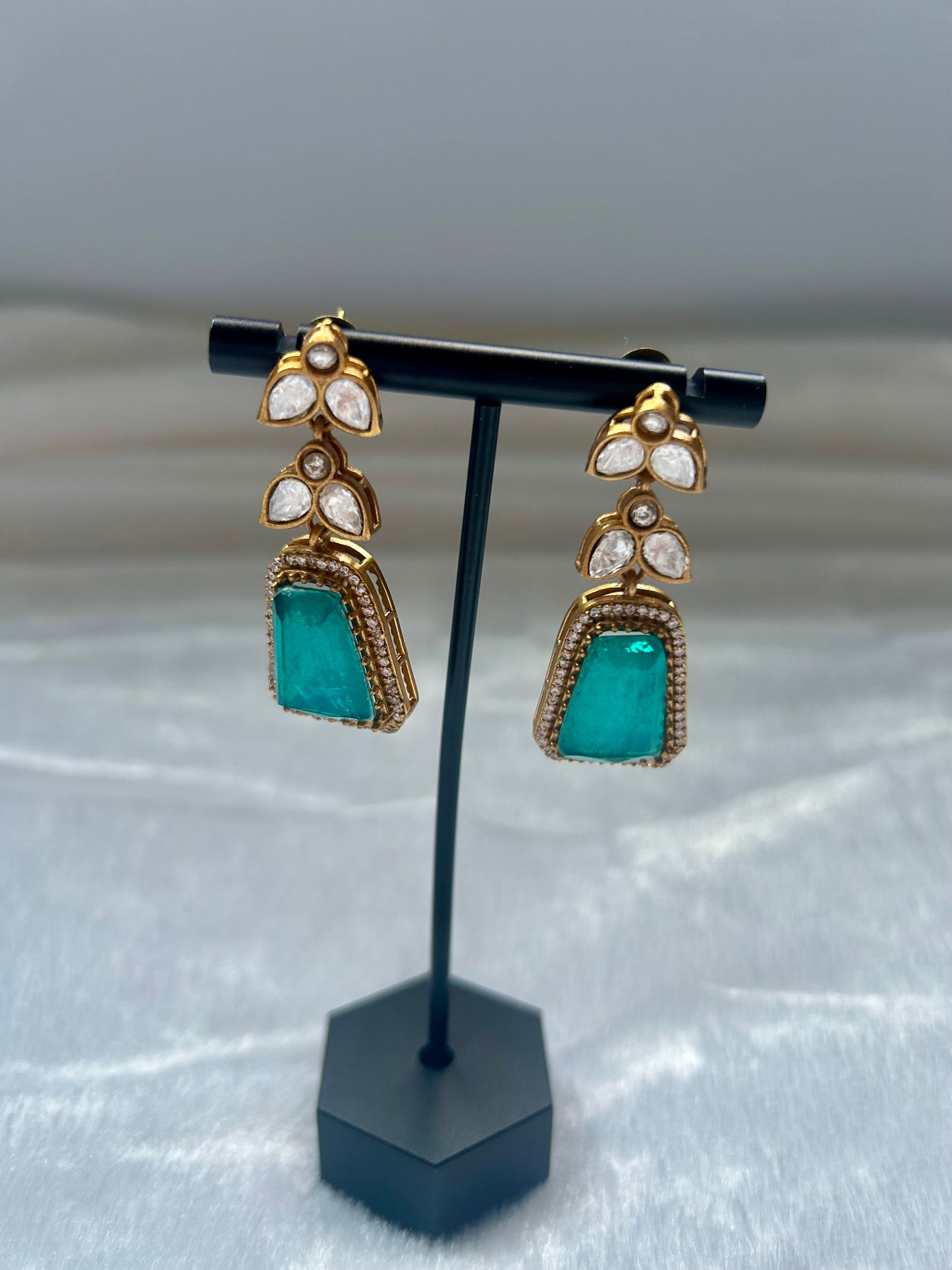 Teal Doublet Earrings