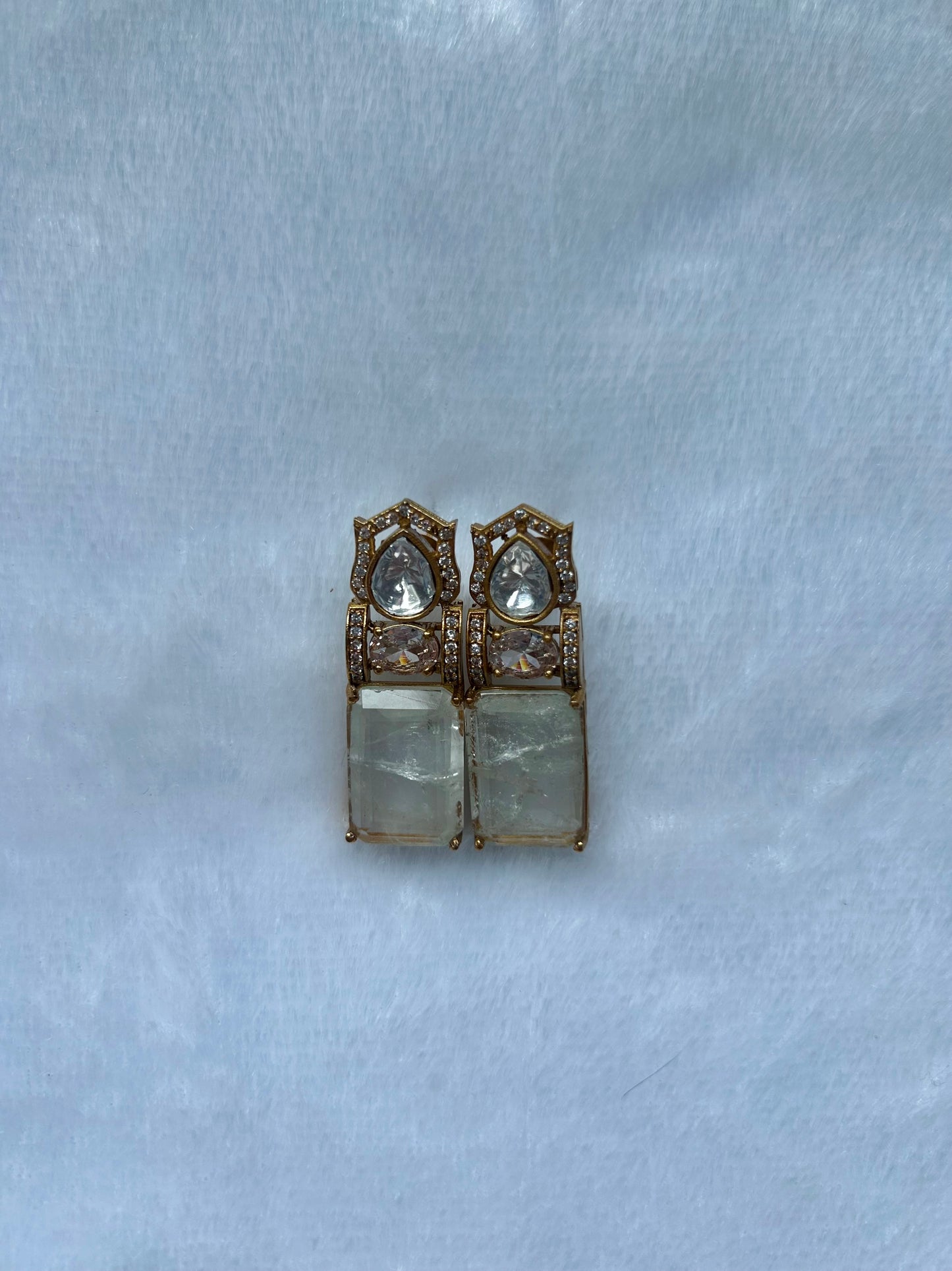 White Doublet Earrings