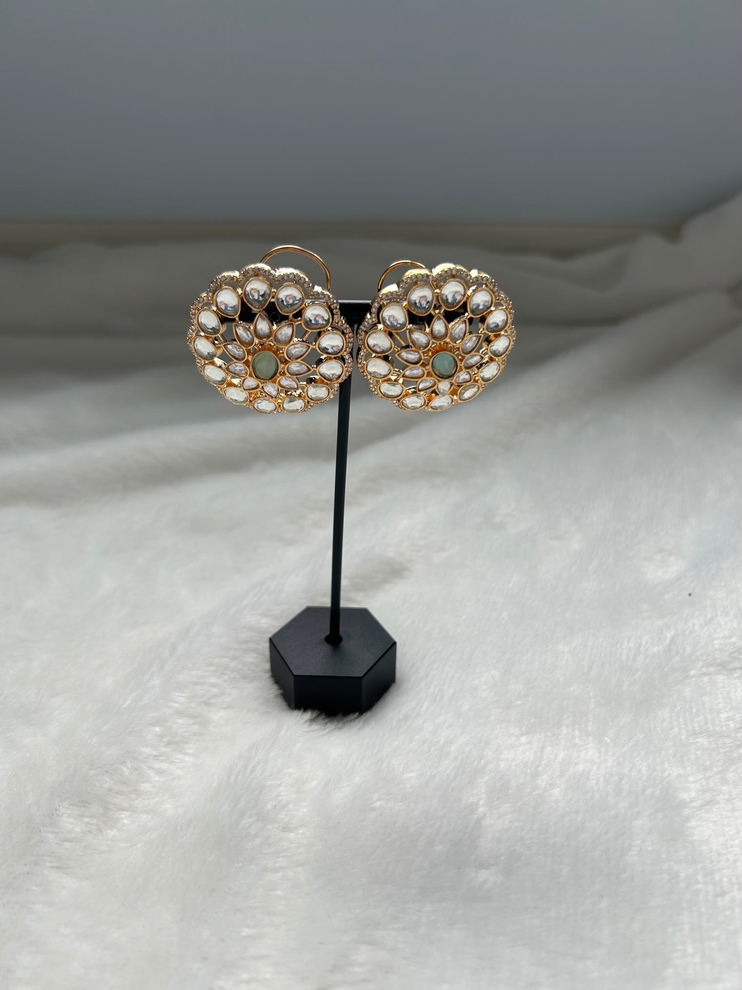 Mint Uncut Kundan Studs