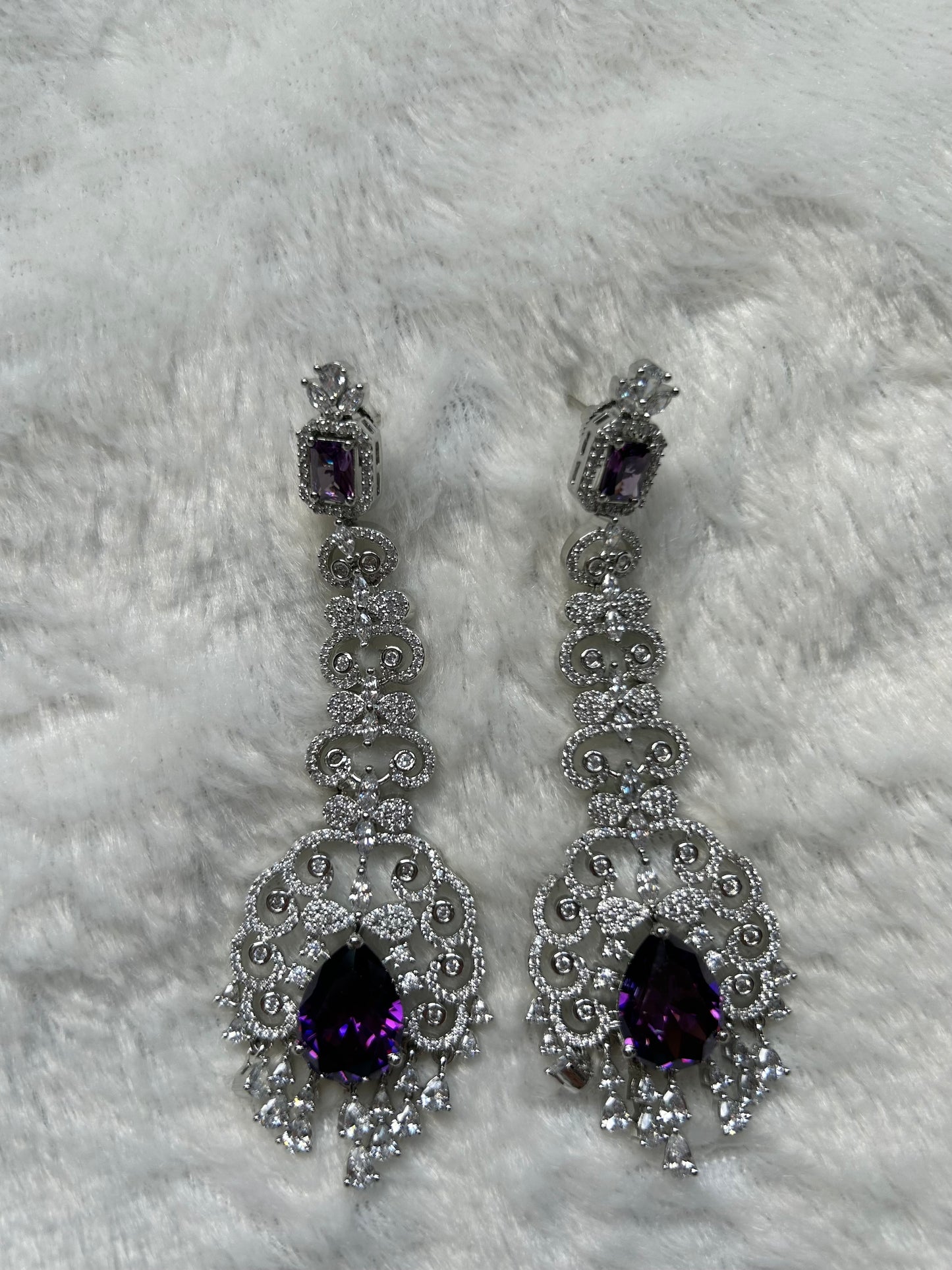 Purple AD Earrings