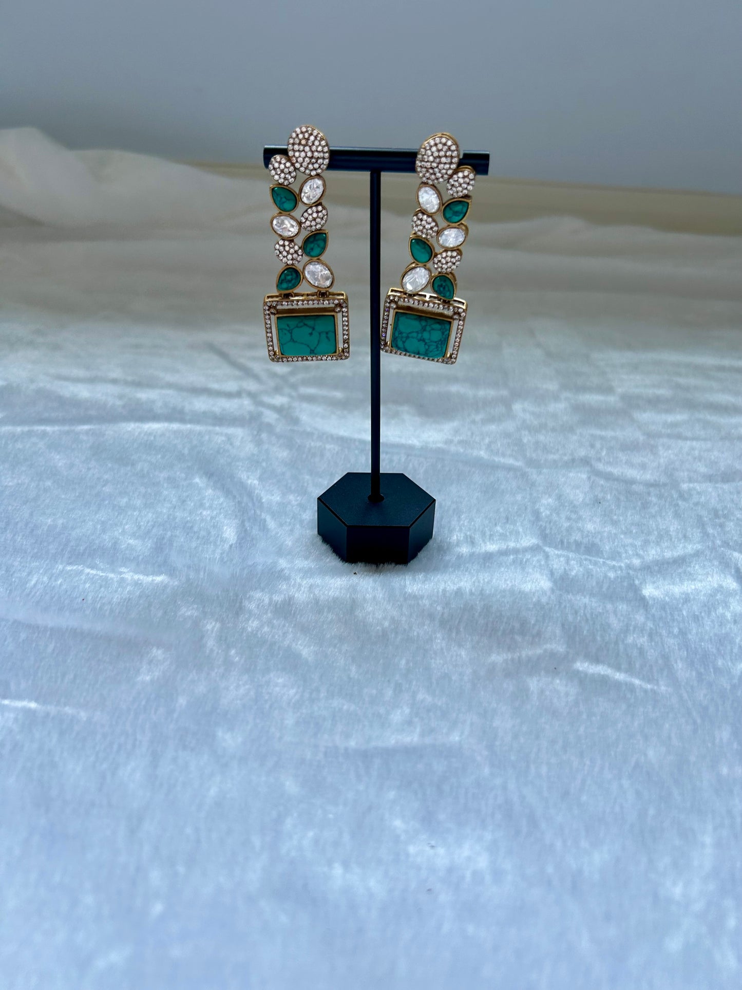Ferozi Blue Doublet Earrings