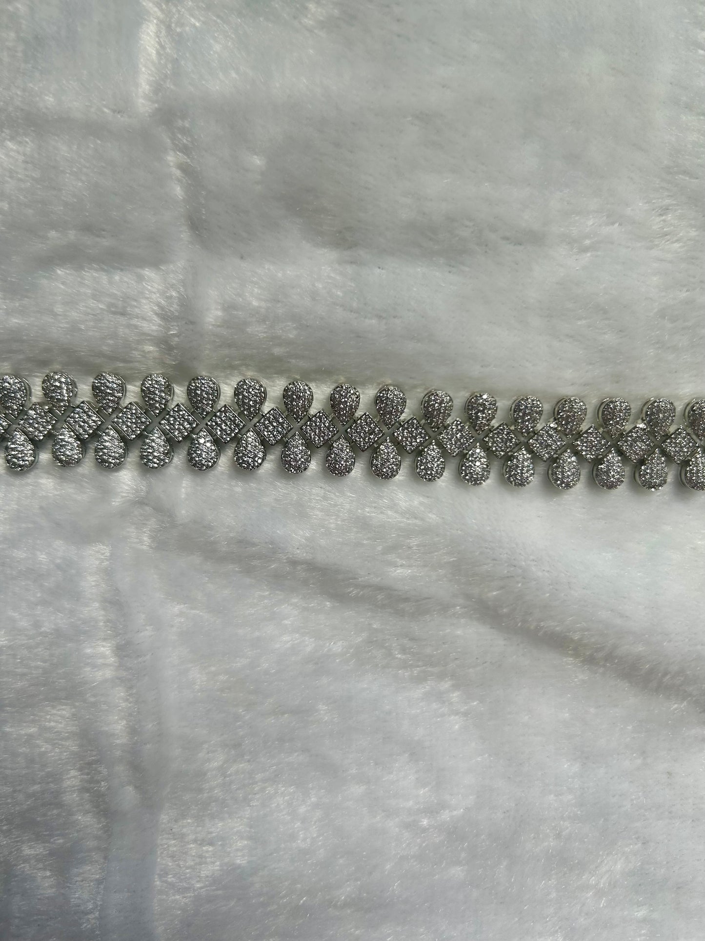 CZ Silver Clasp Bracelet