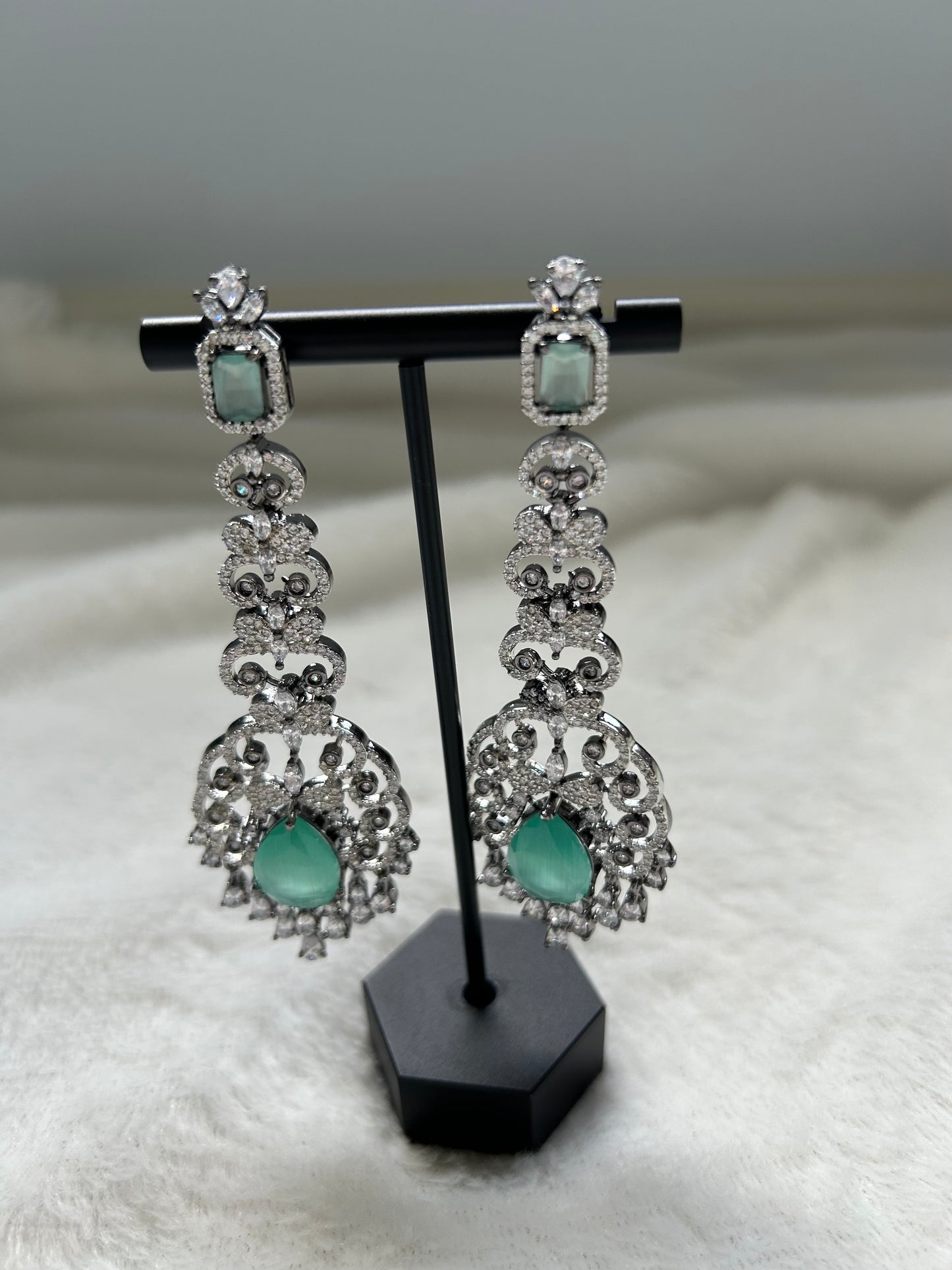Light Blue AD Earrings