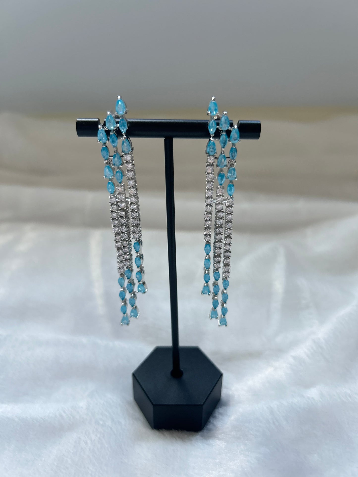 AD Ferozi Blue Waterfall Earrings