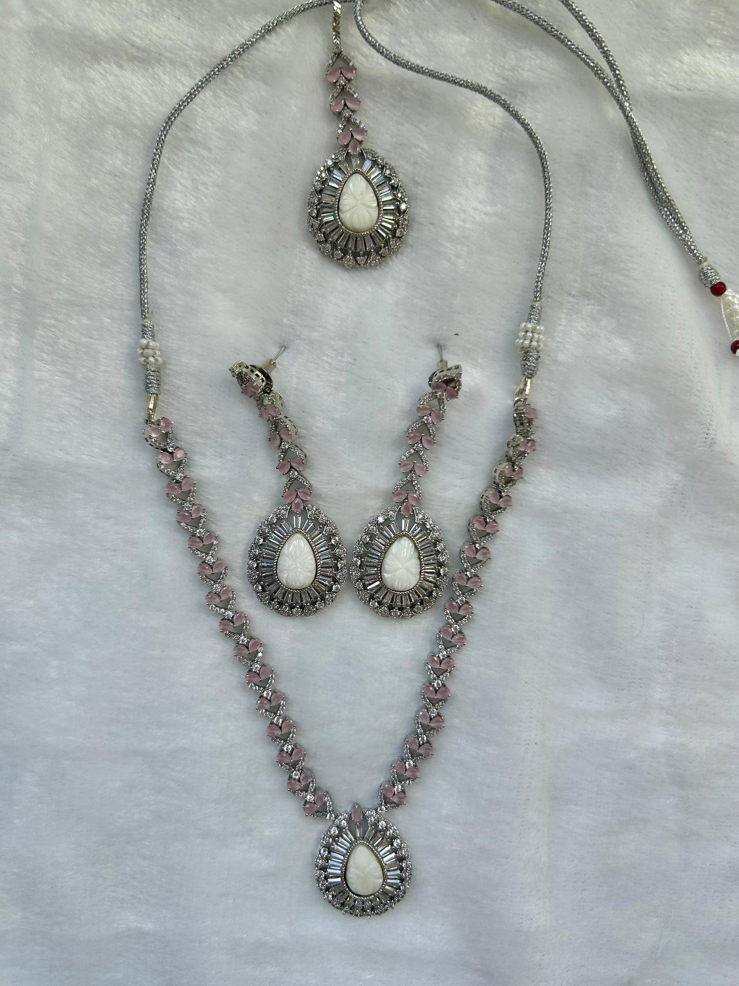 Light Pink & White CZ Set