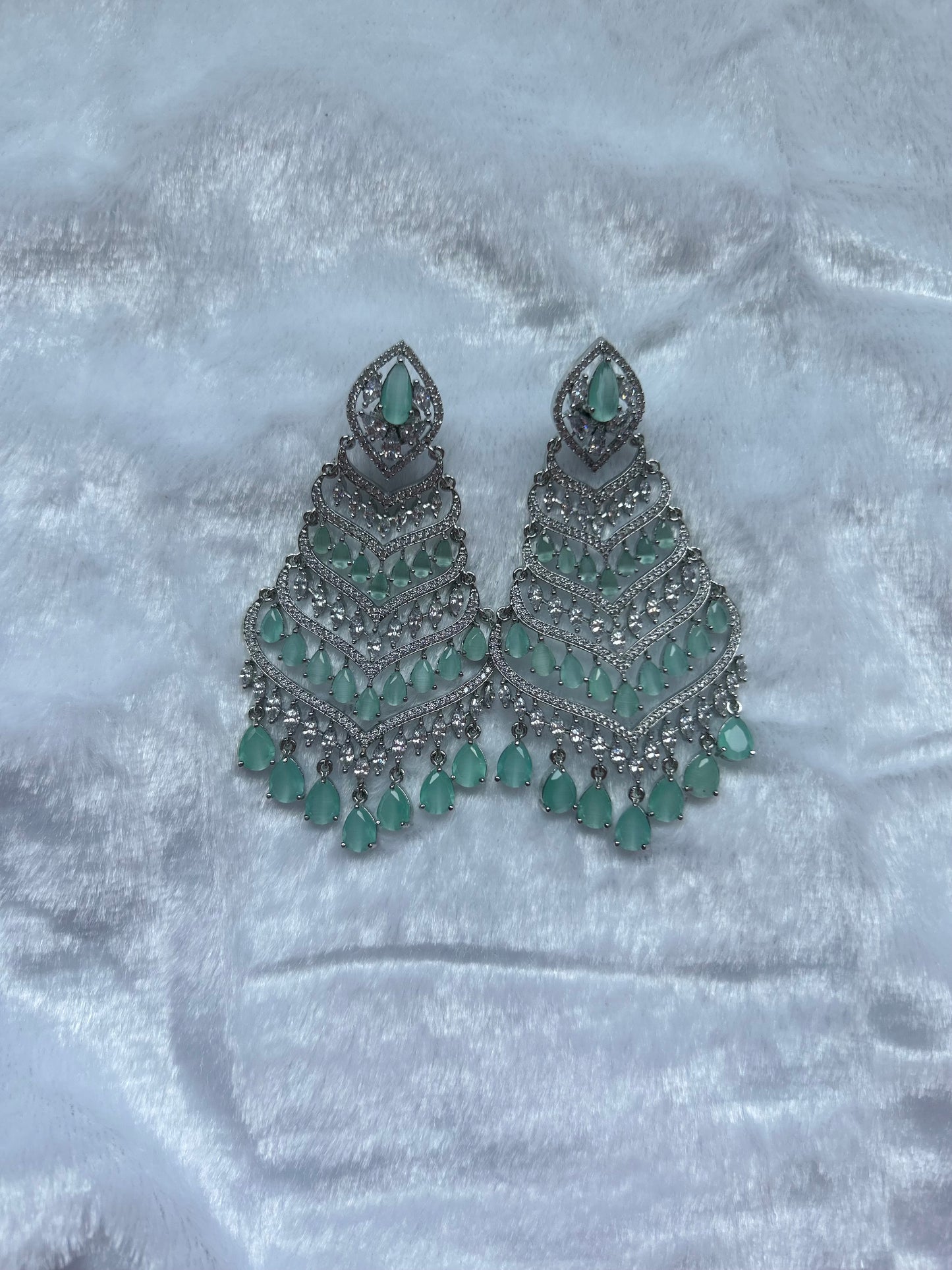 AD Mint Chandbali Earrings