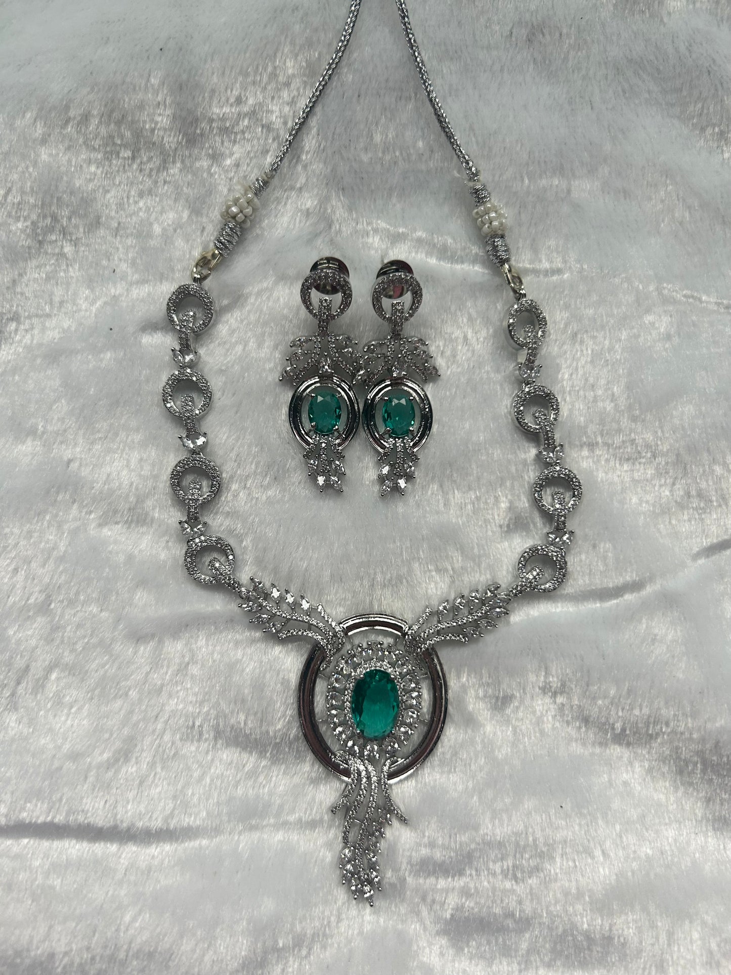 Teal AD Necklace Set