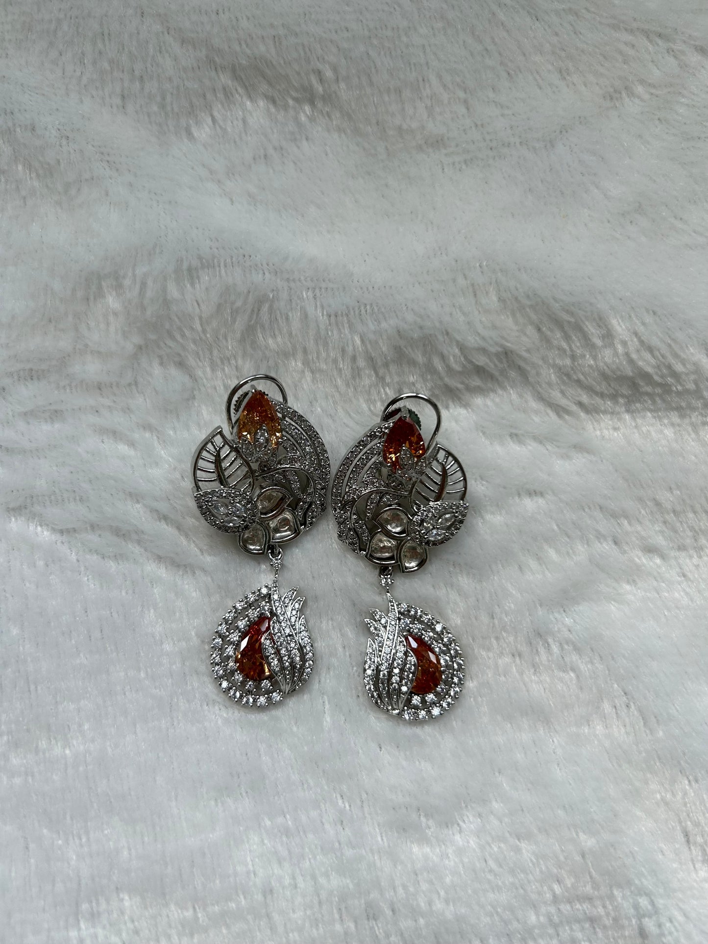 Orange AD Earrings