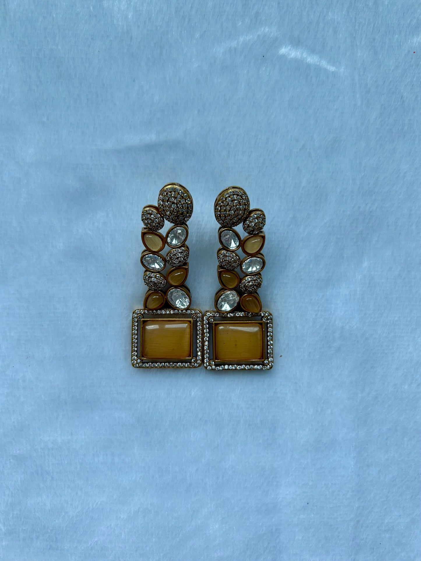 Pink Orange Doublet Earrings