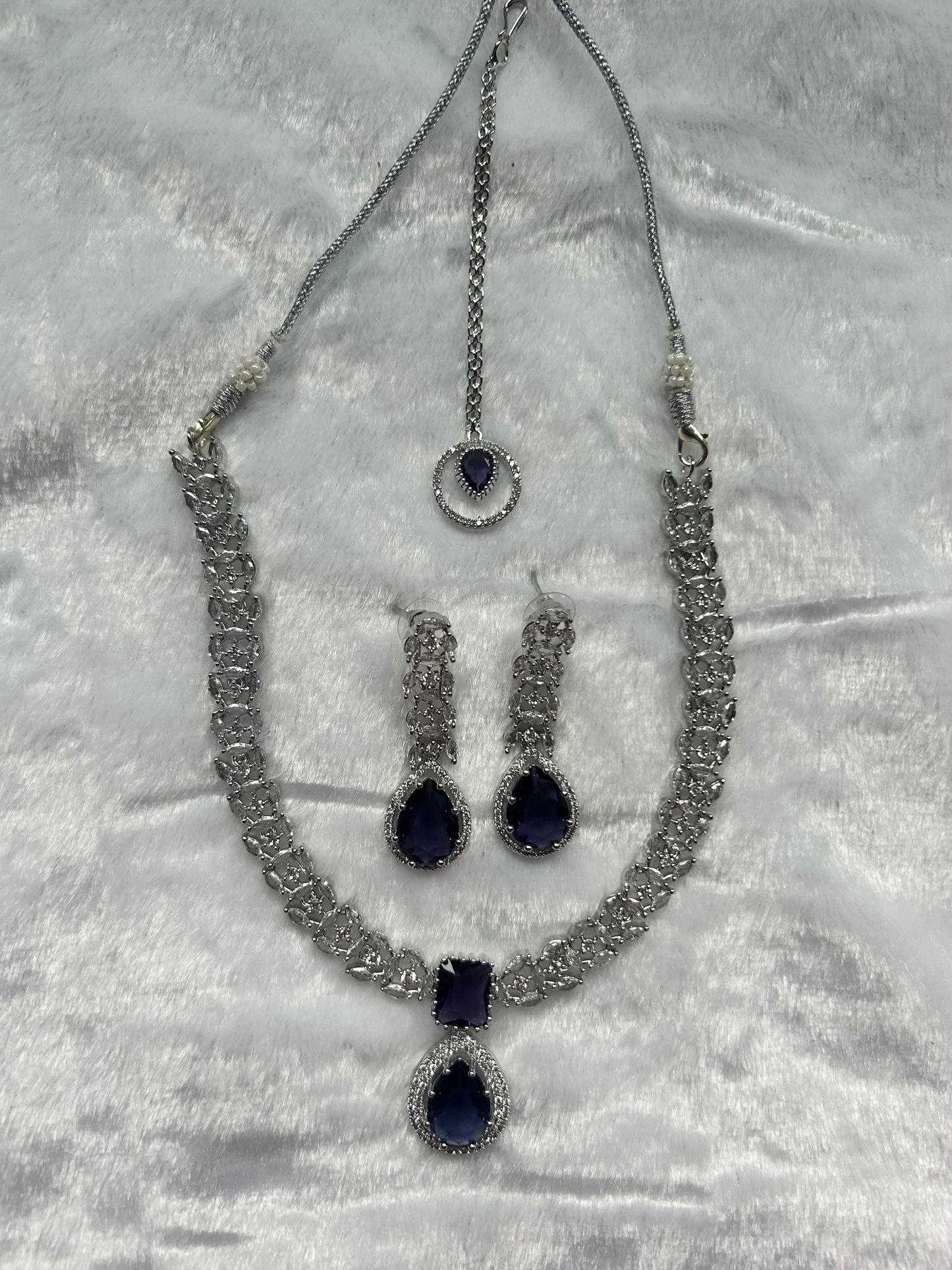 AD Purple Necklace Set