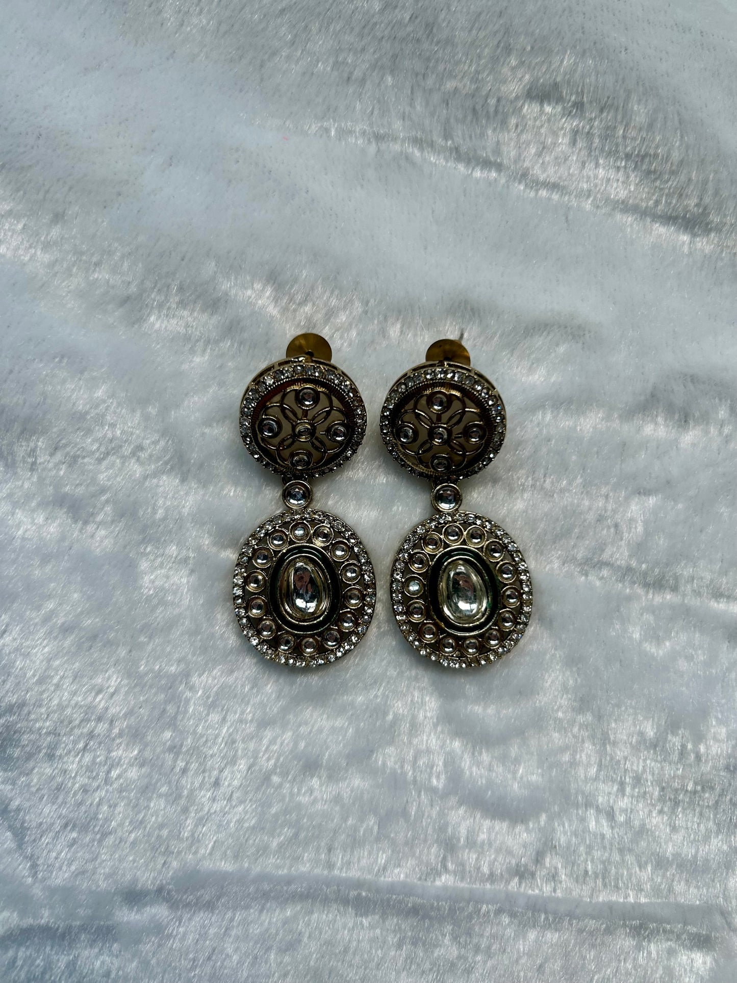 Emerald Kundan Earrings