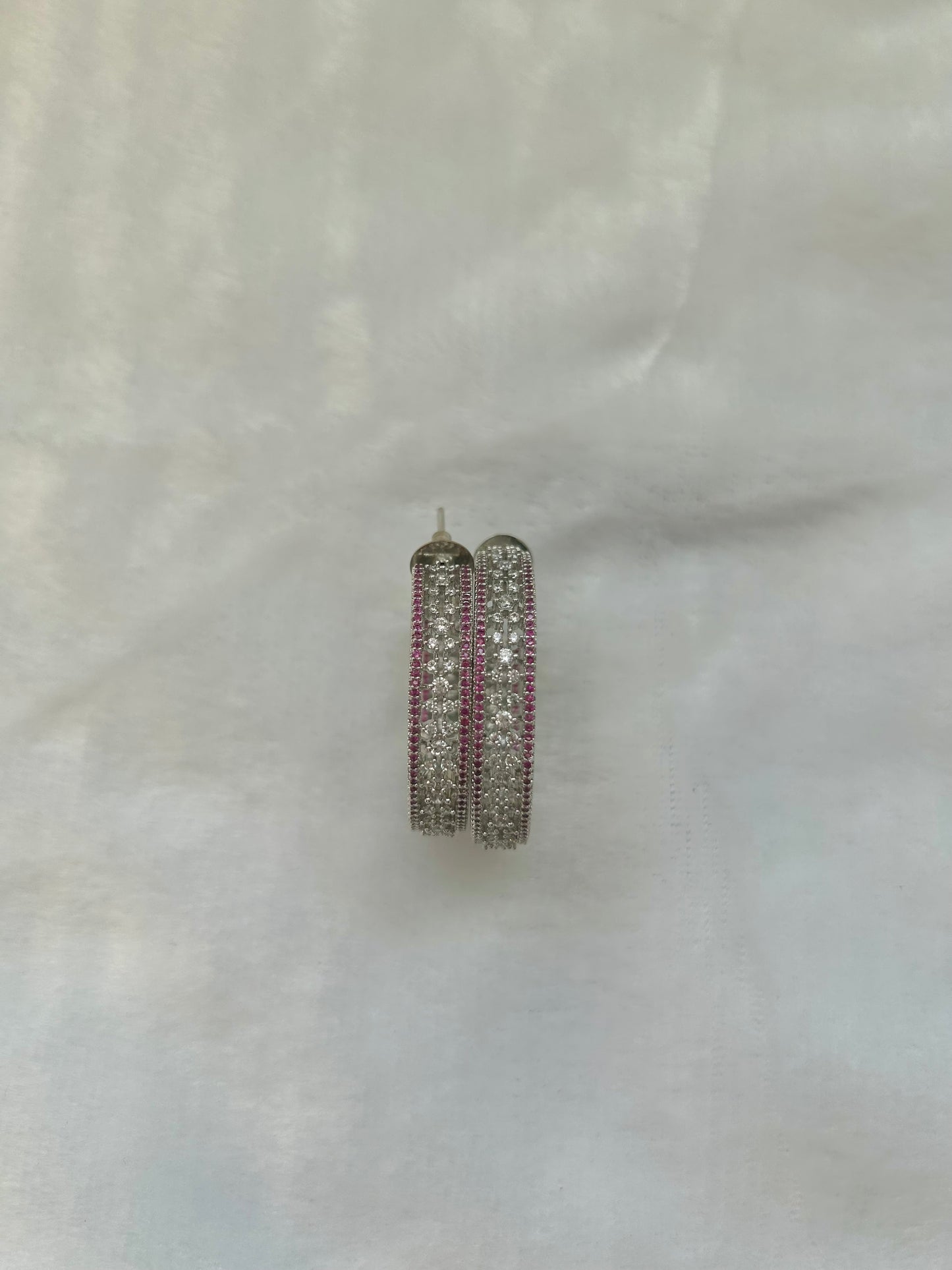 AD Ruby Hoop Earrings
