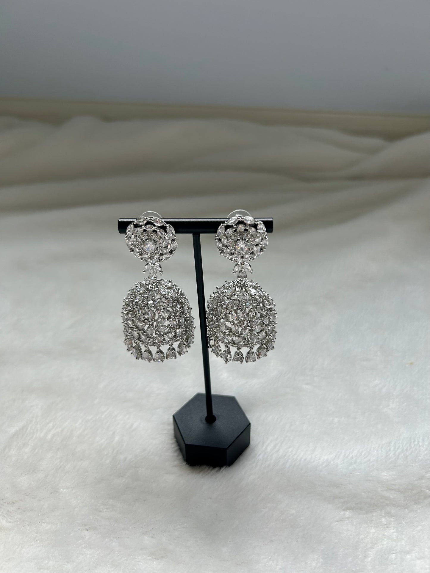 AD Silver Jhumkas