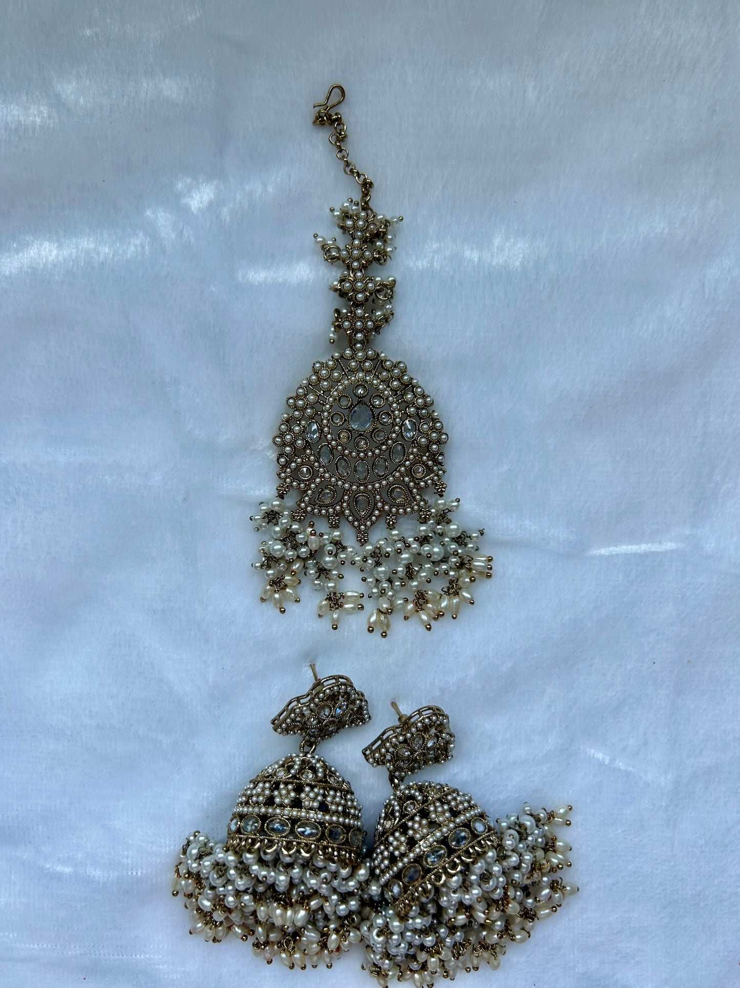 White Polki Tikka Set