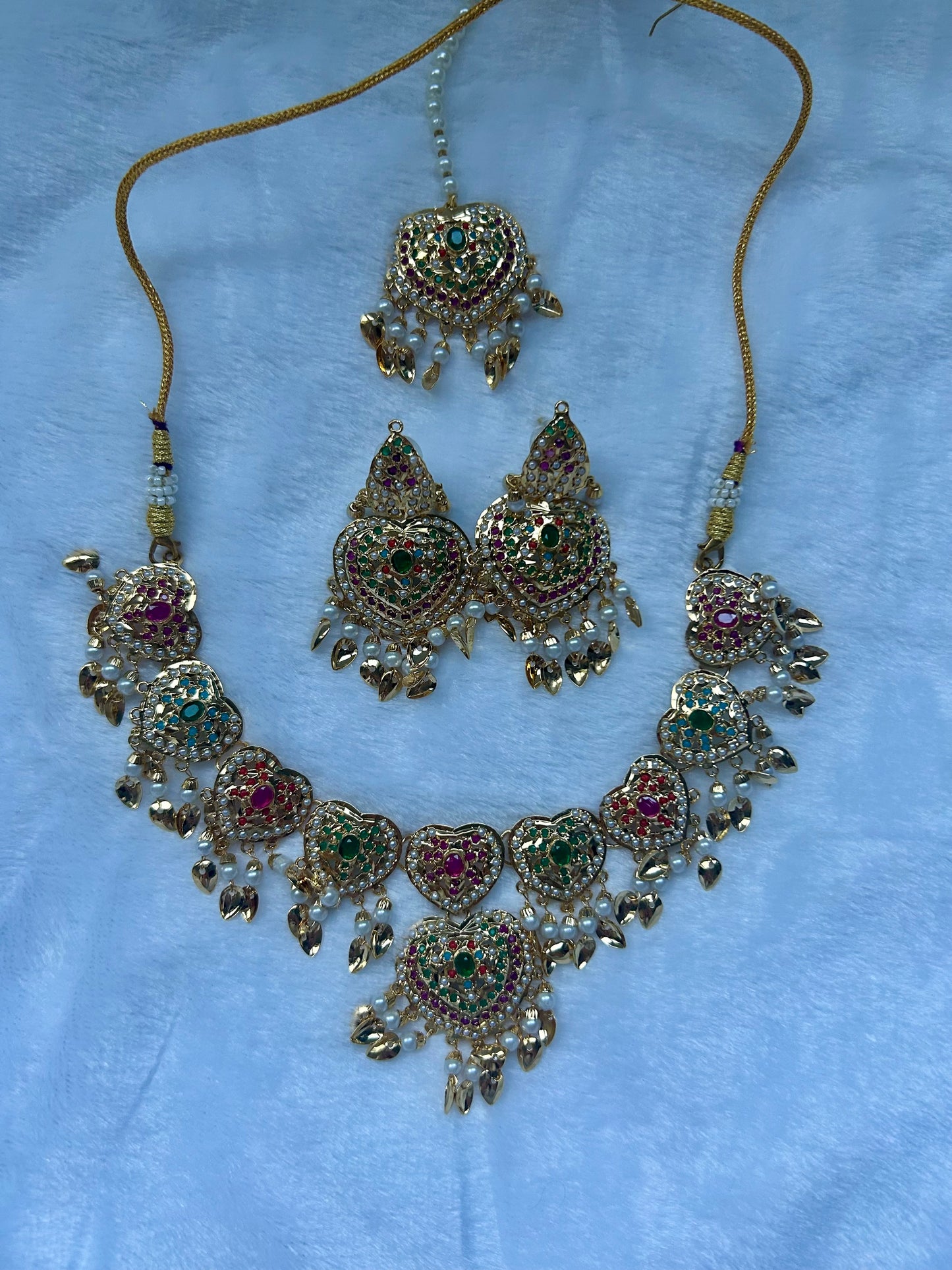 Multi Jadau Kundan Necklace Set