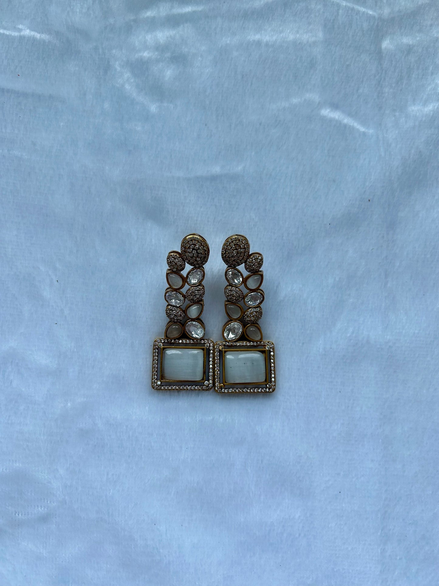White Doublet Earrings