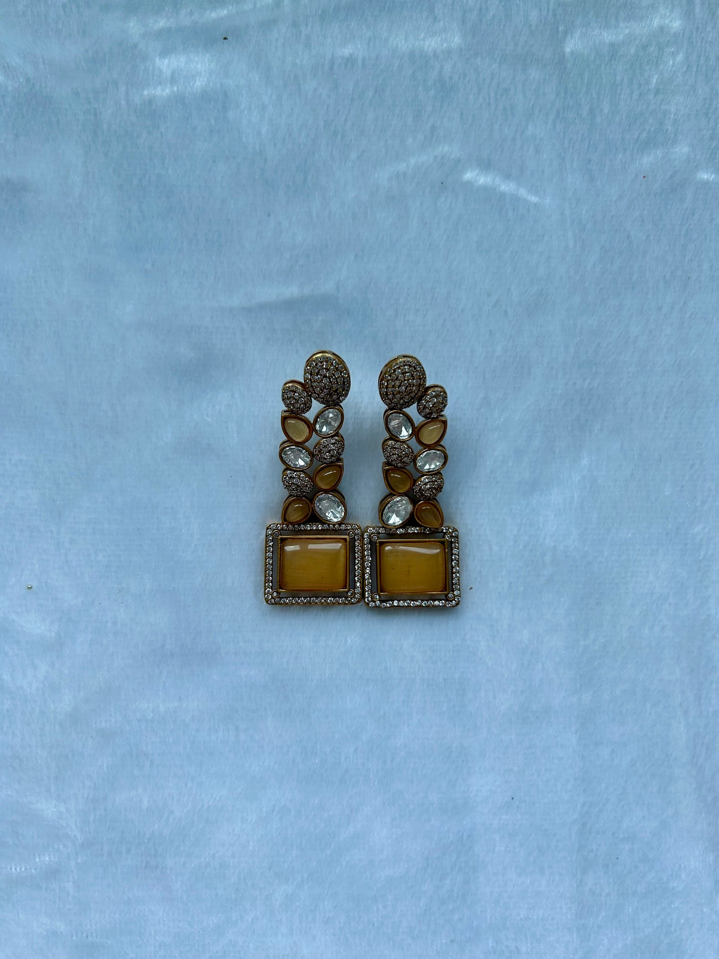 Pink Orange Doublet Earrings