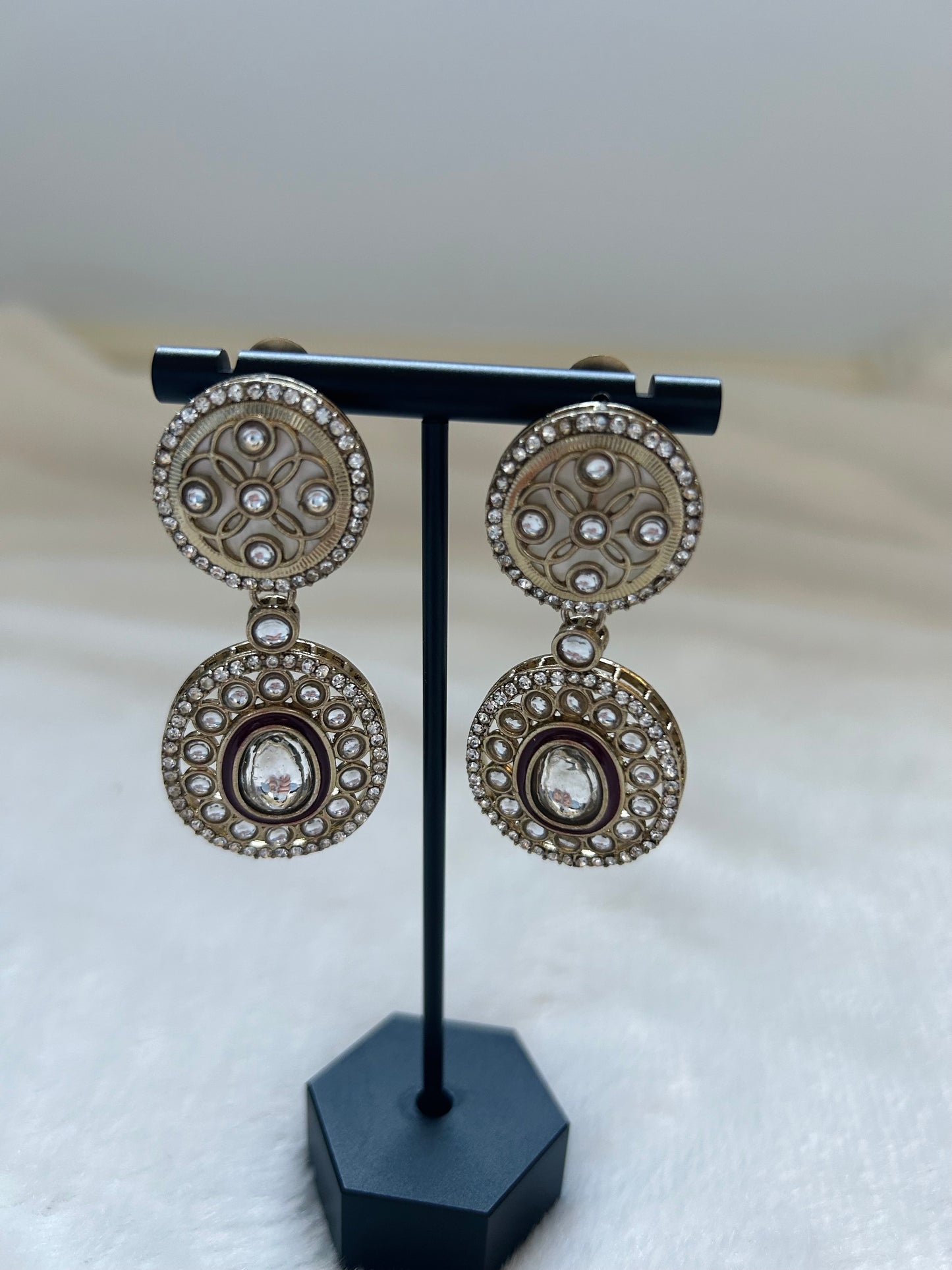 Red Kundan Earrings