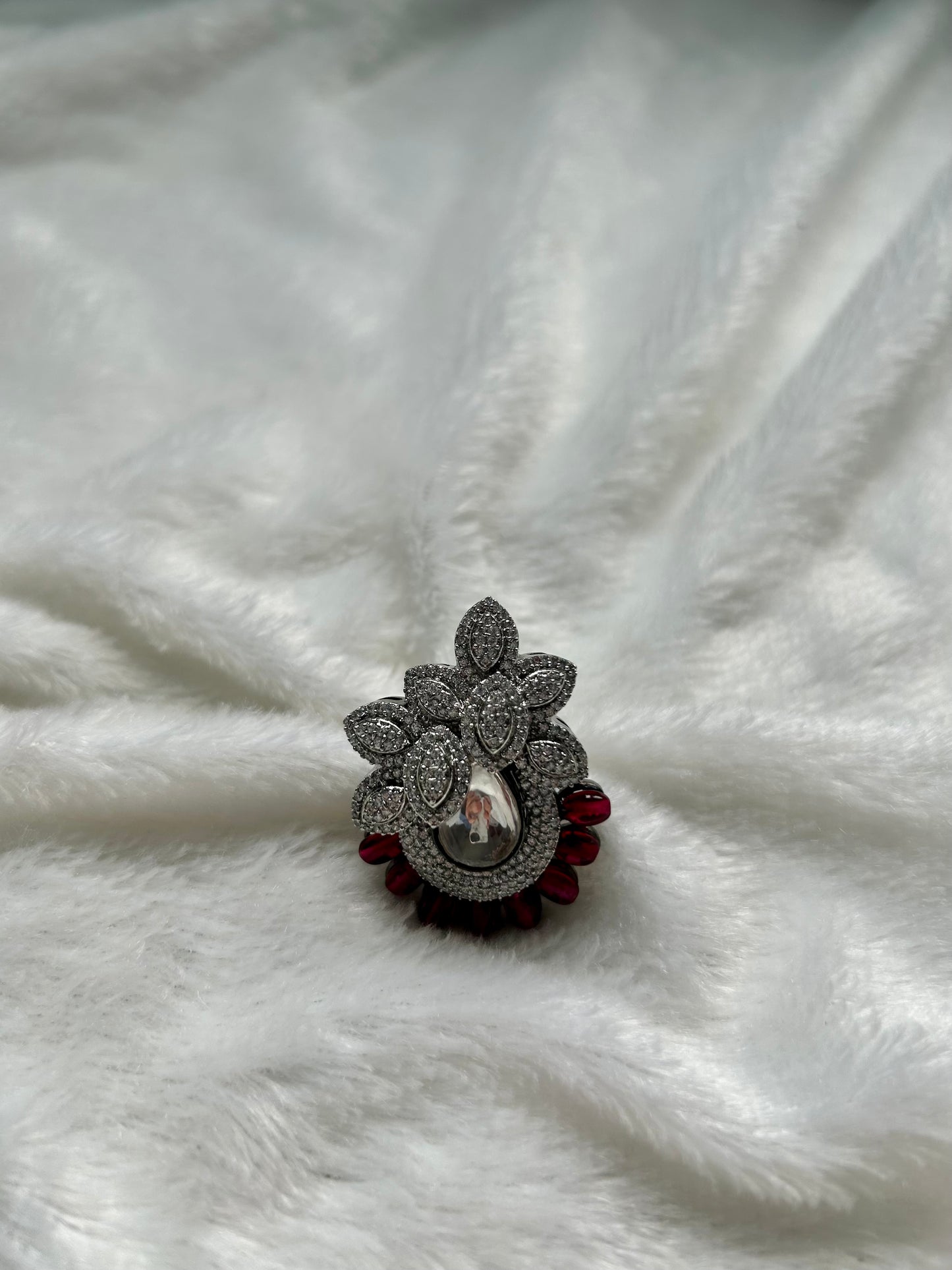 AD Floral Ruby Ring