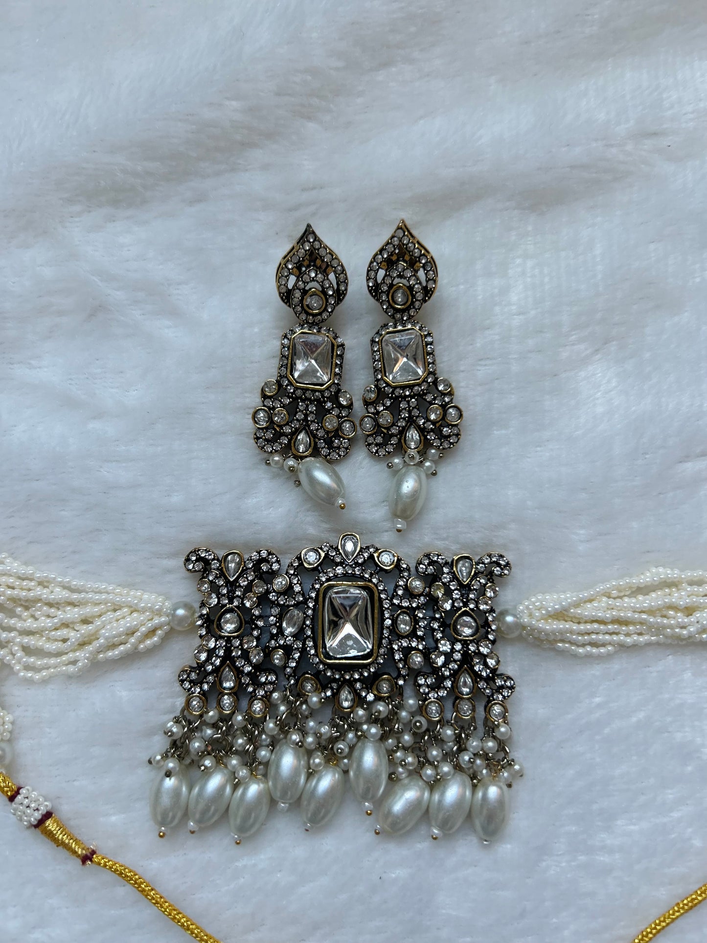 White Kundan Choker Set