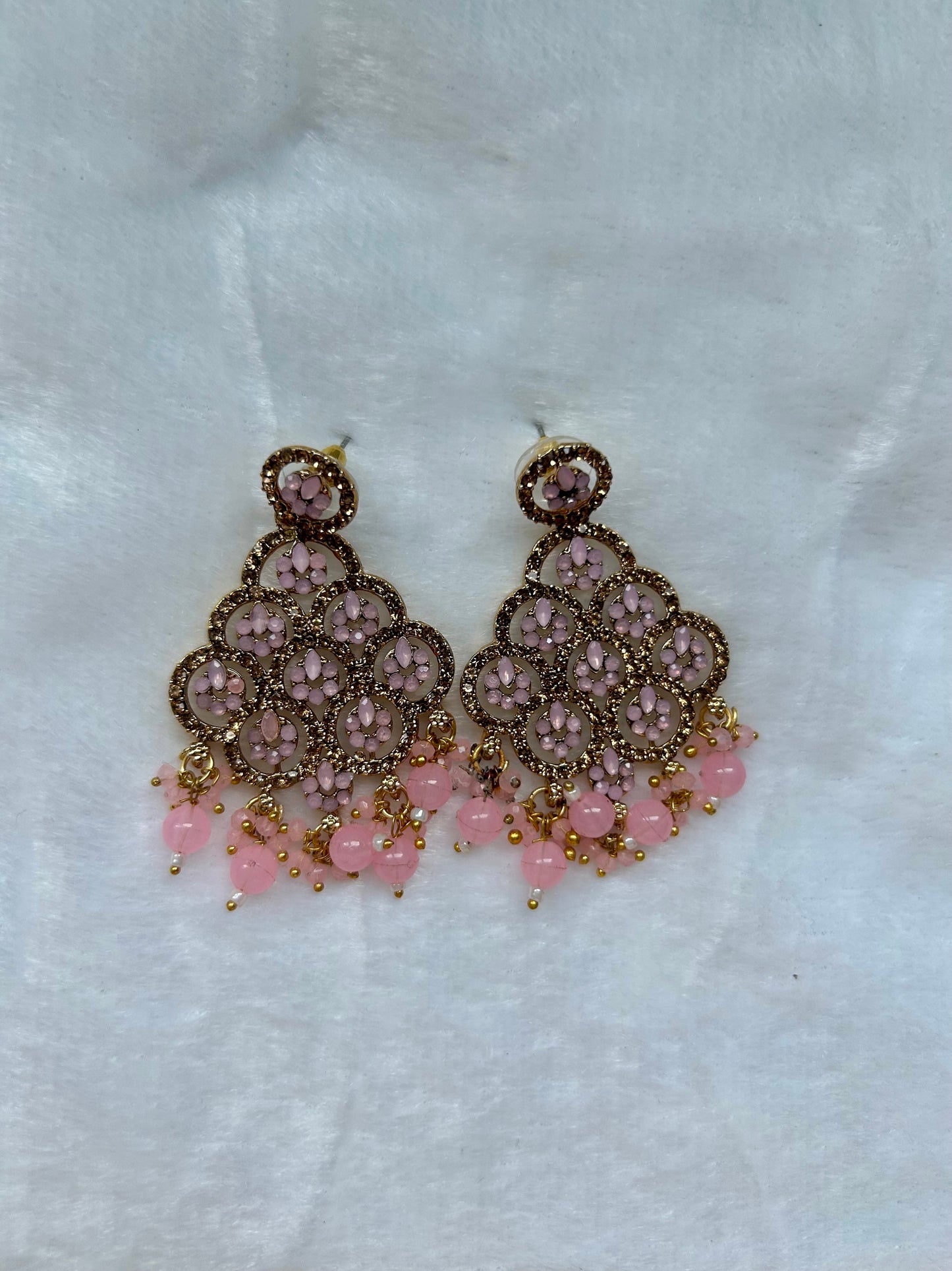 Light Pink Polki Earrings