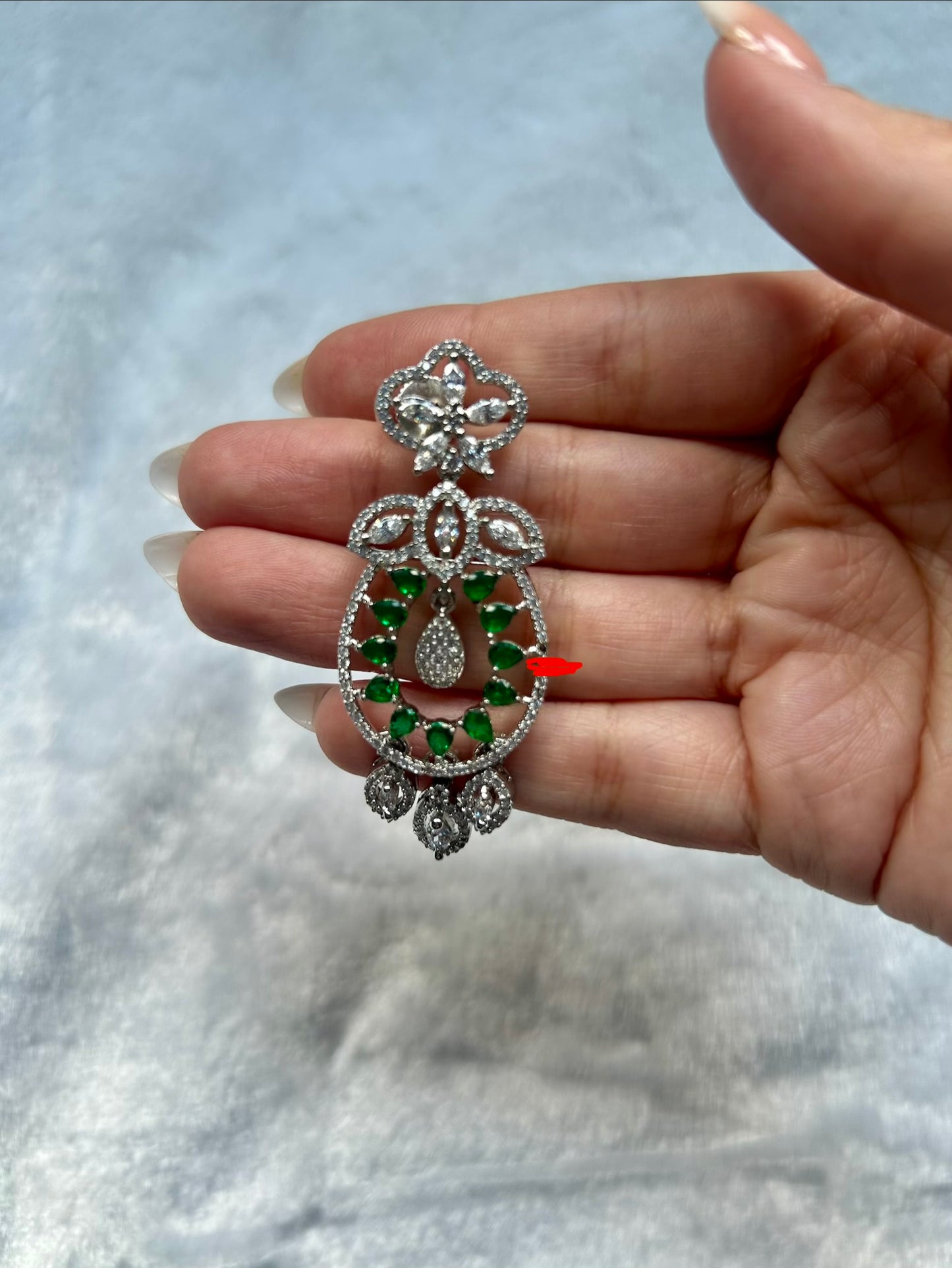SAMPLE SALE AD Emerald Green Earrings