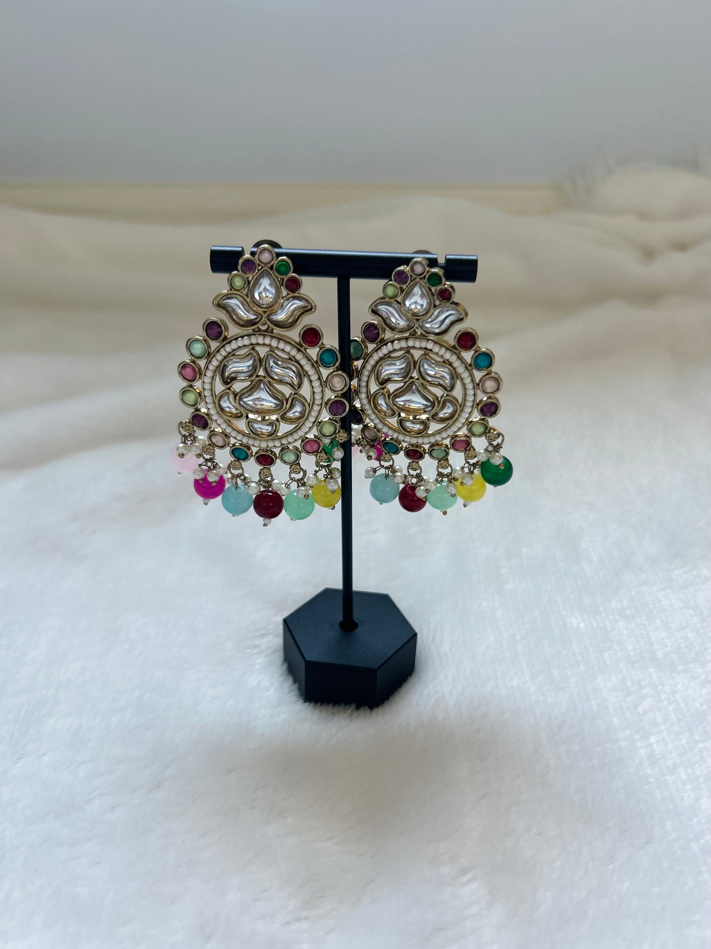 Multi Kundan Earrings