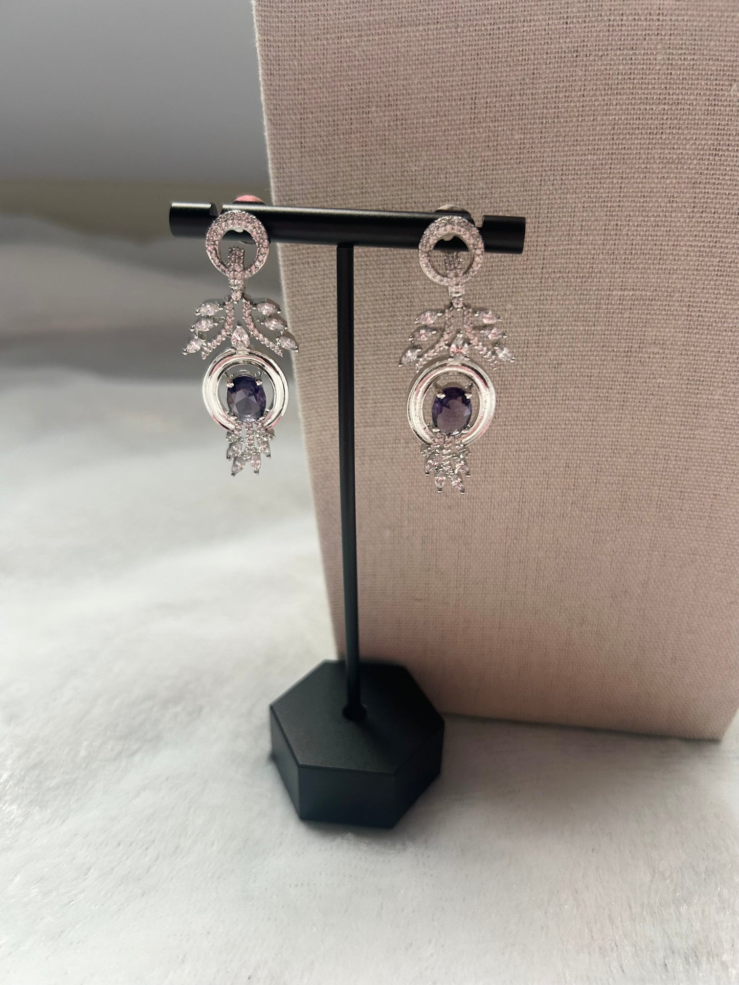 Purple AD Necklace Set