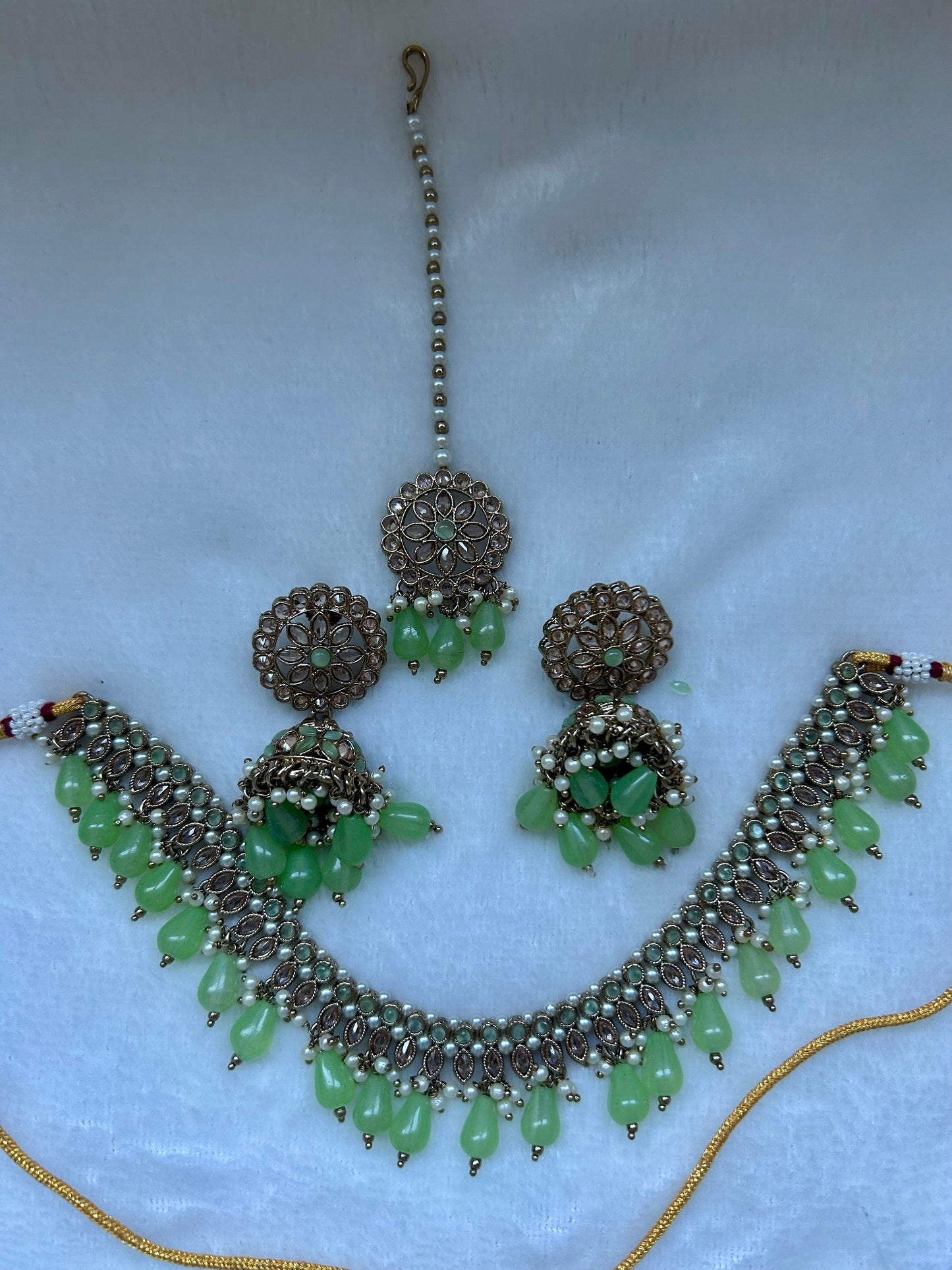 Light Green Polki Choker Set