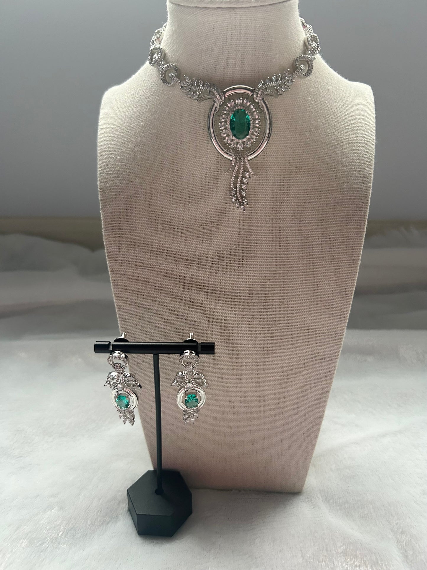 Teal AD Necklace Set