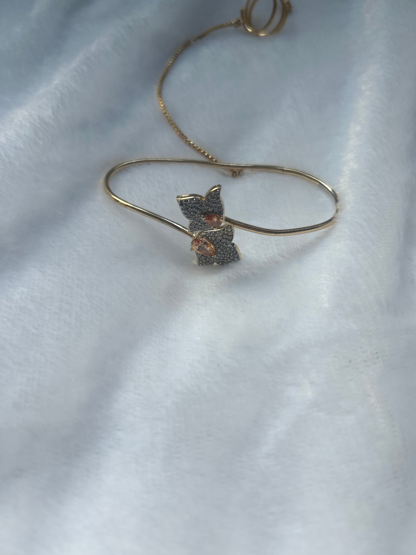 Topaz Bracelet Cuff with Ring