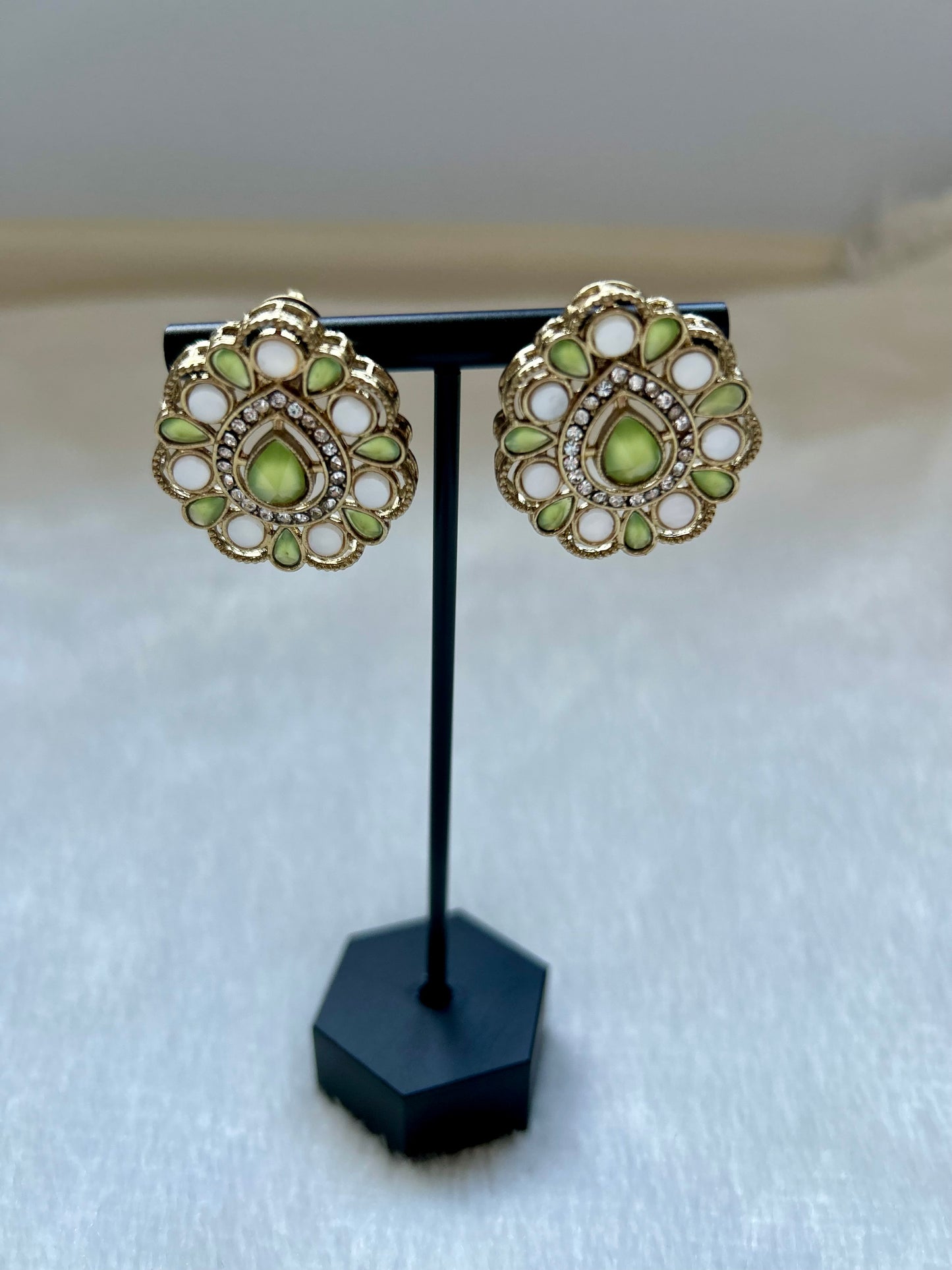 Light Green Polki Studs