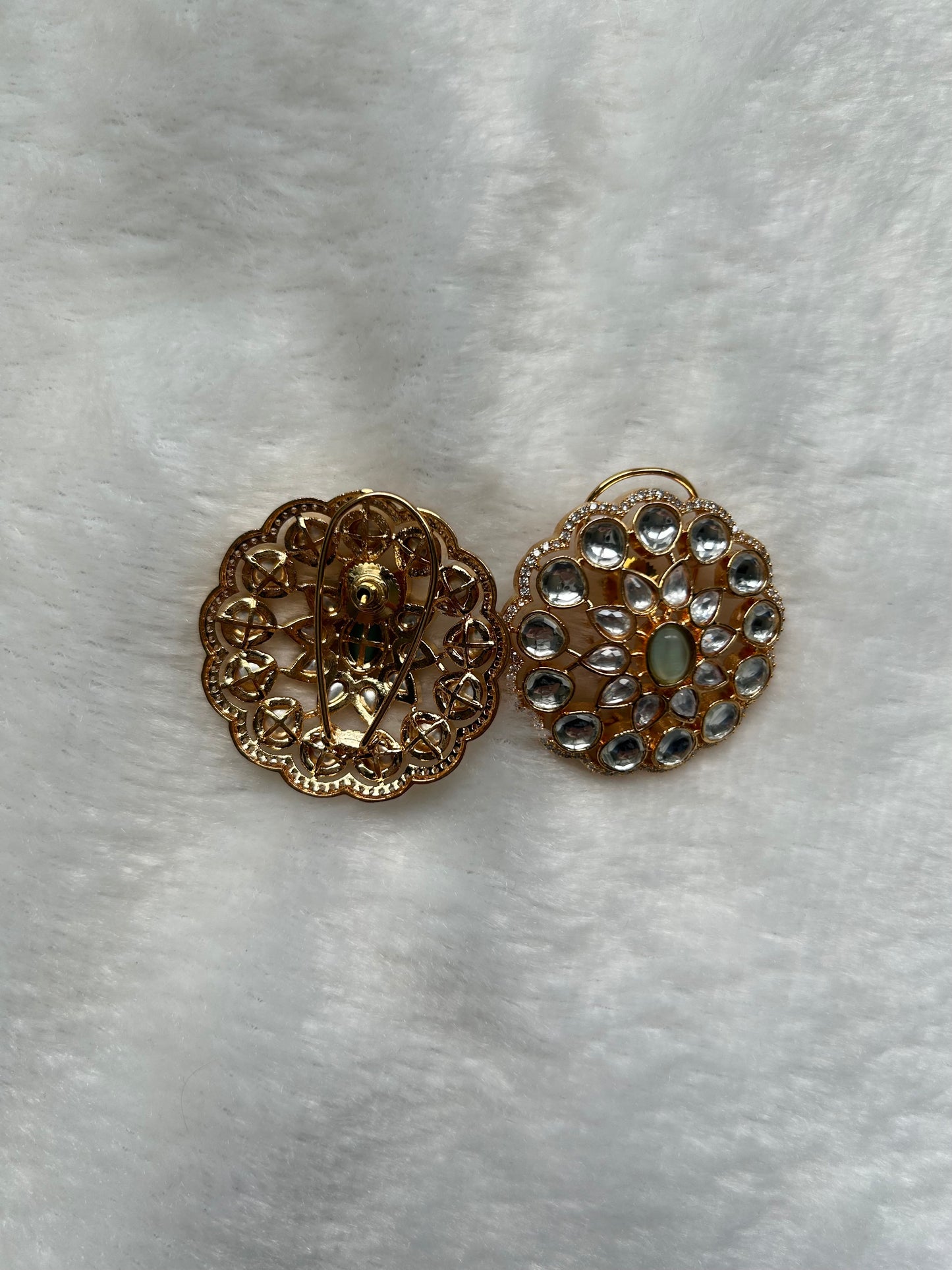 Mint Uncut Kundan Studs