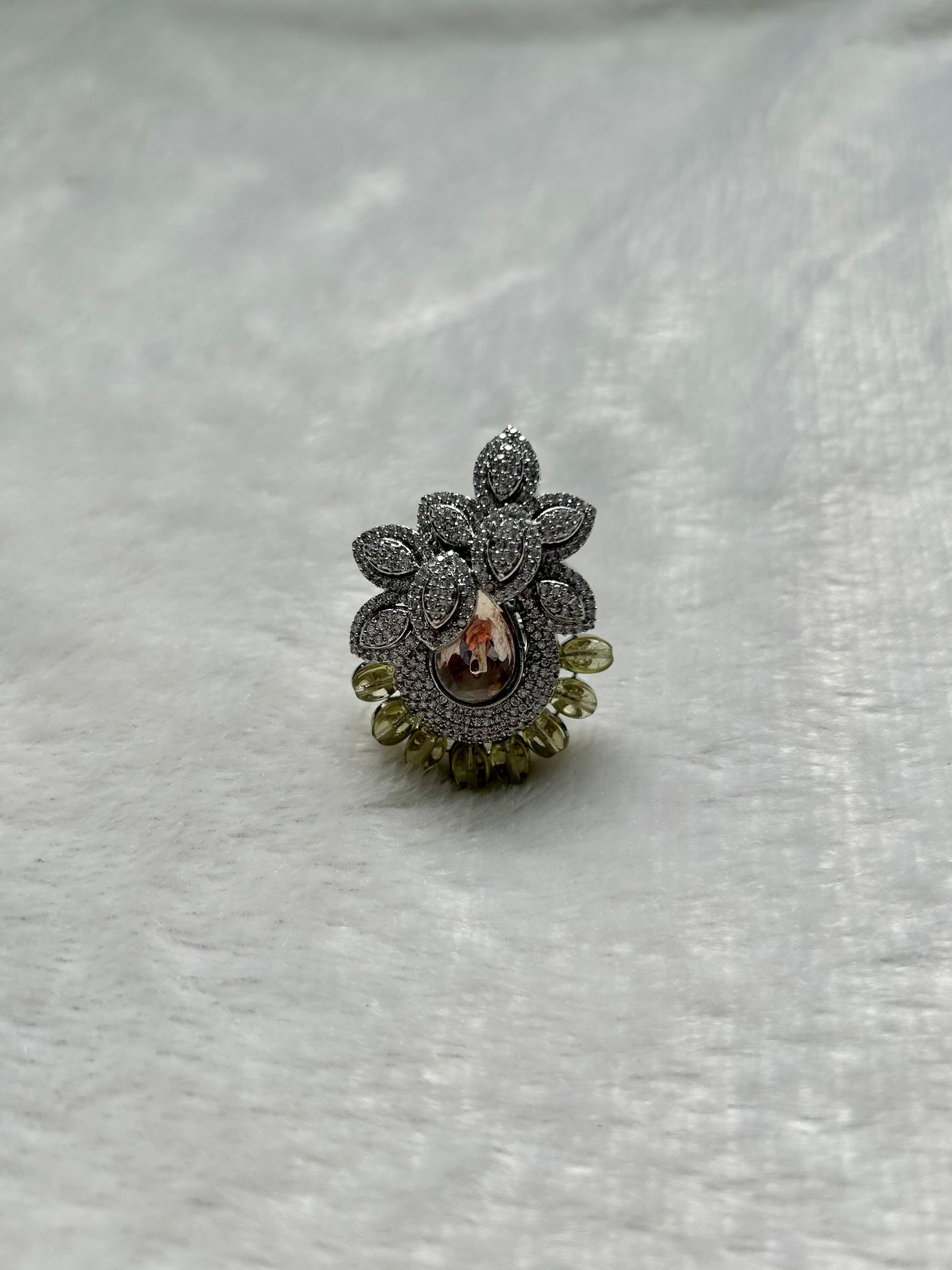 AD Floral Yellow Ring