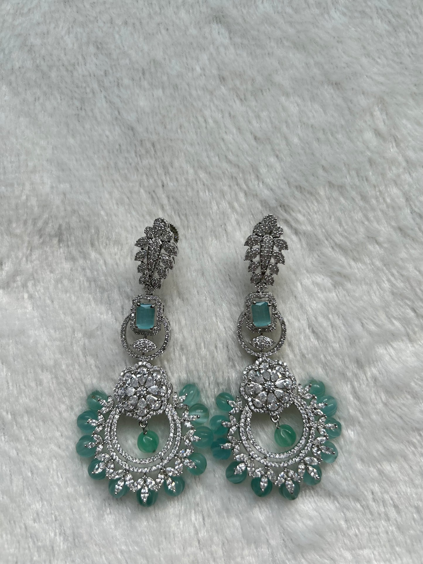 AD Light Blue Earrings