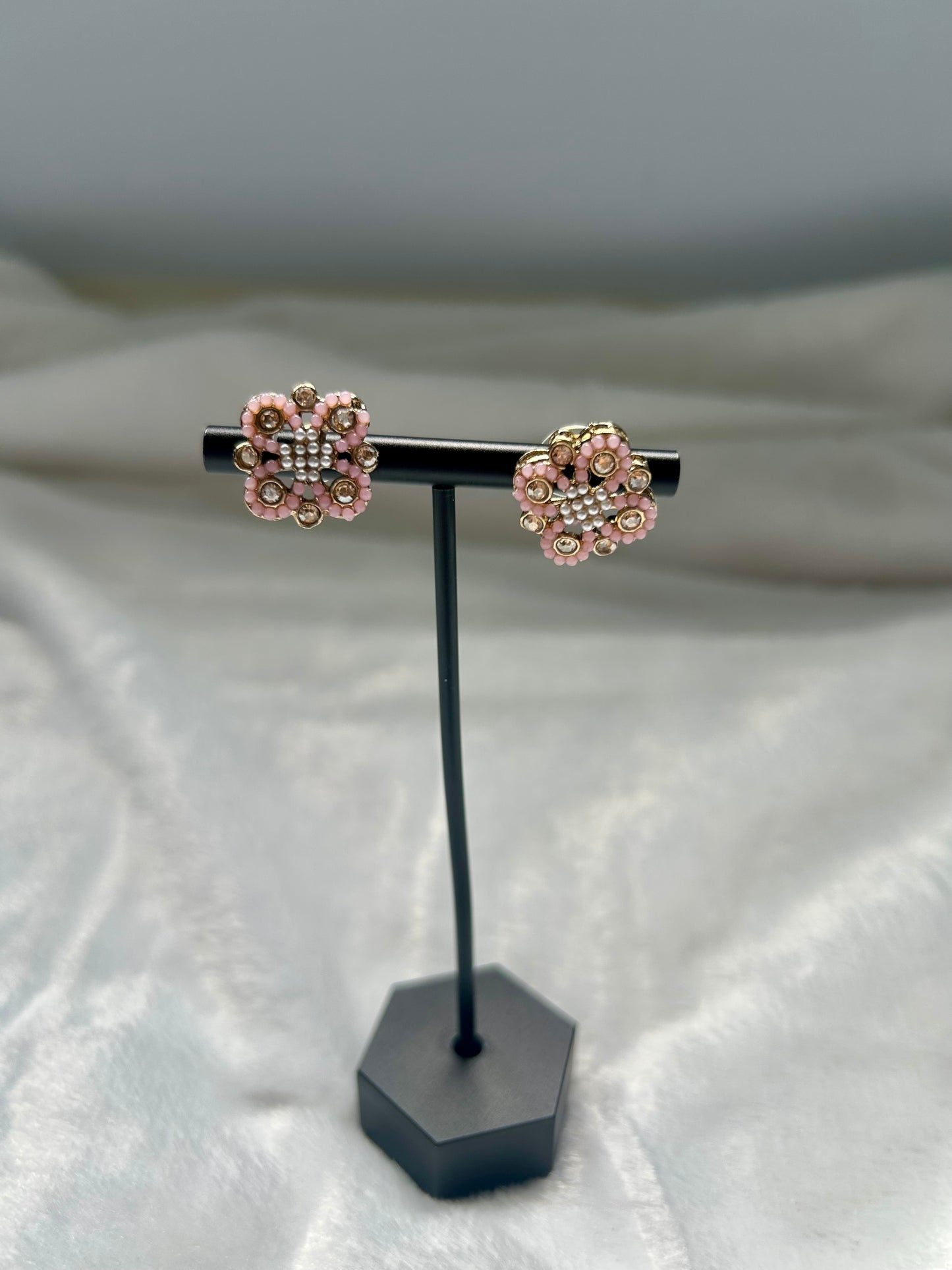 Light Pink Polki Studs