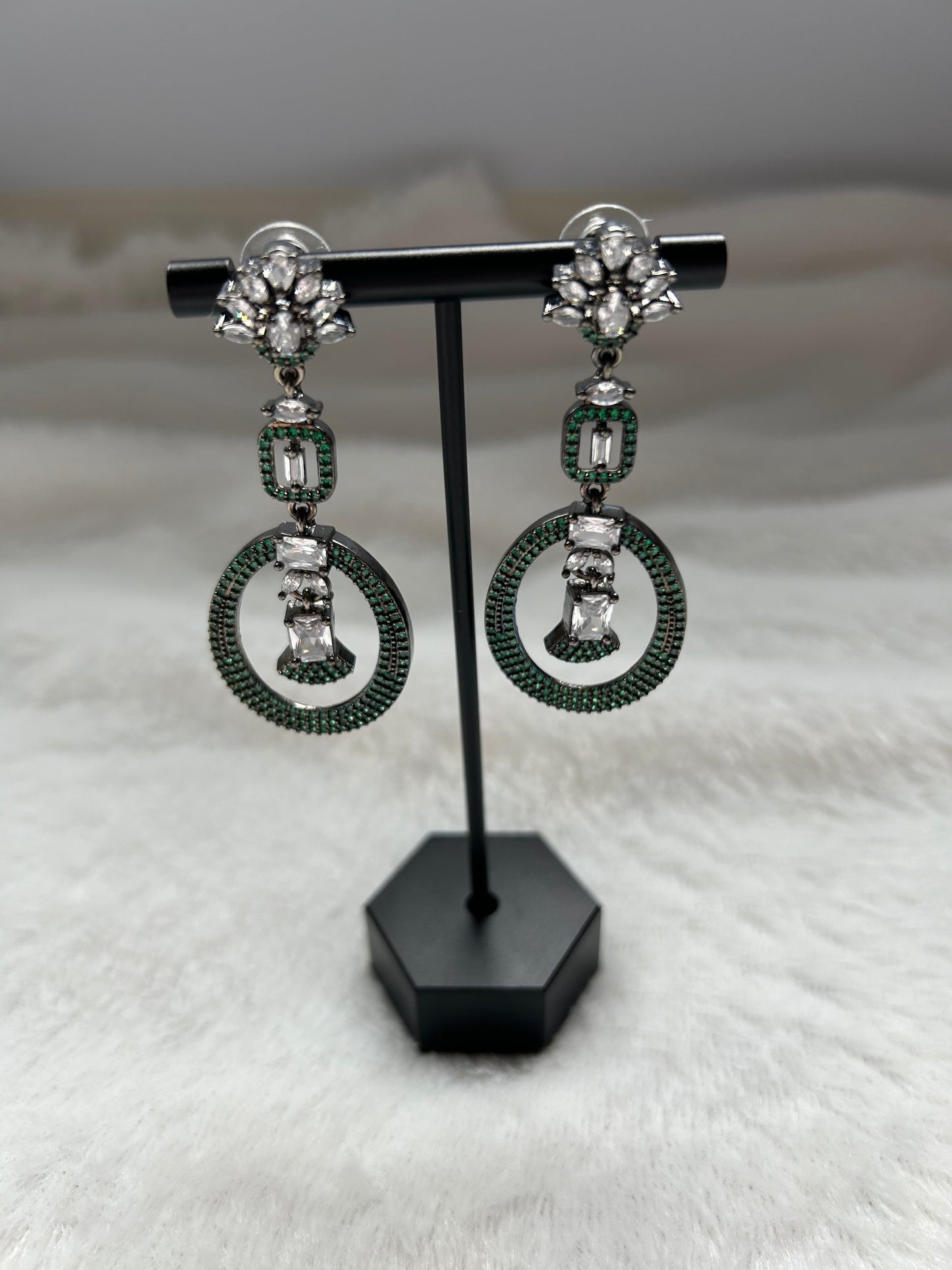 Emerald Green AD Earrings