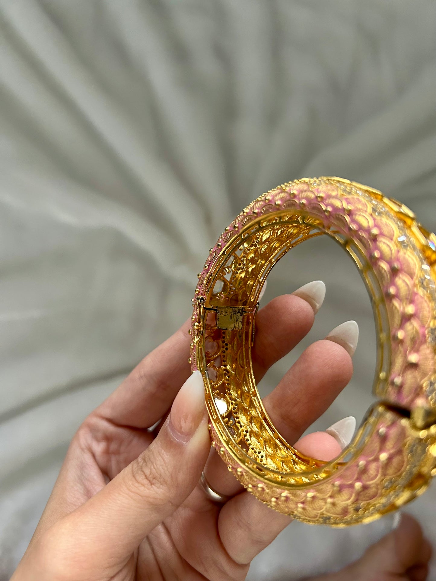 SAMPLE SALE Pink Meenakari Bangle