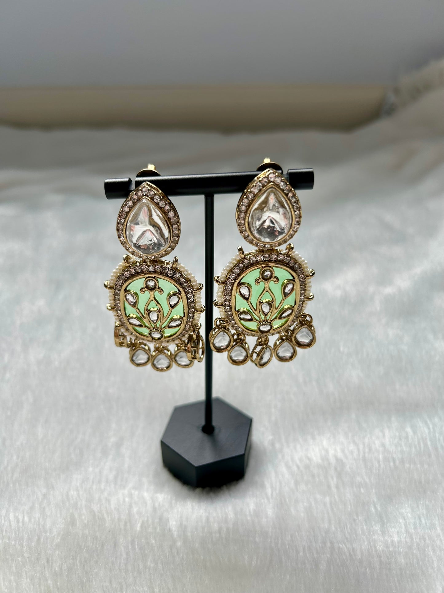 Light Green Turkish Stone Earrings