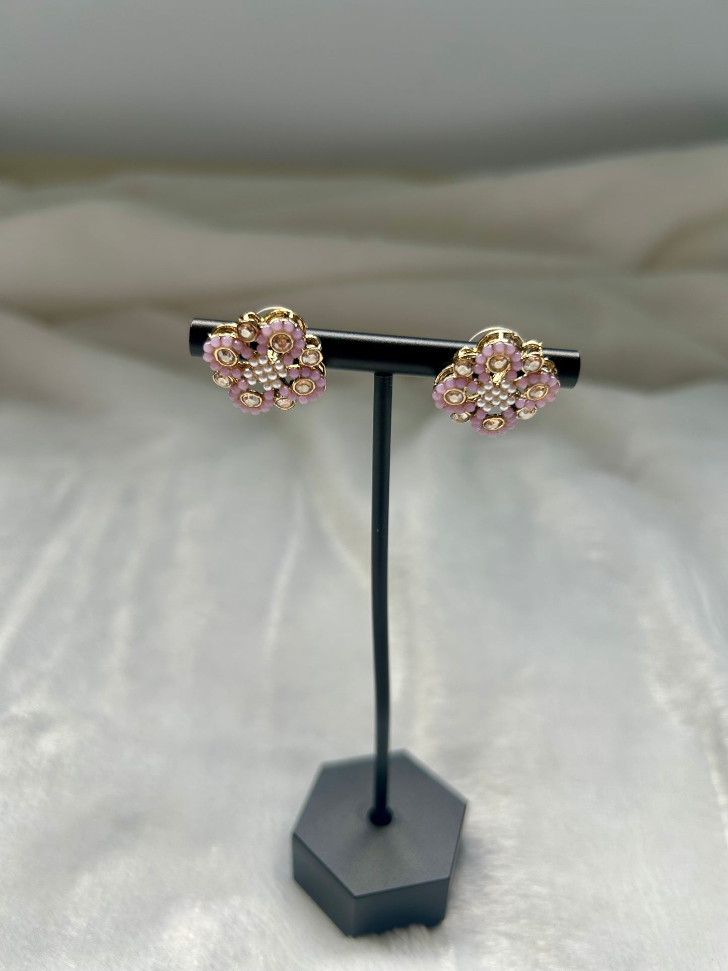 Light Purple Polki Studs