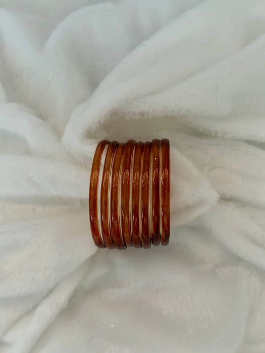 SIZE 2.6 Dark Brown Jelly Bangles