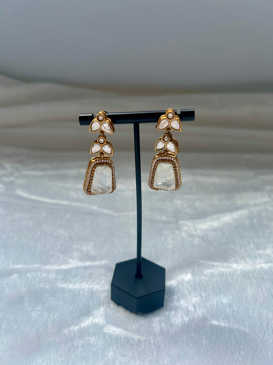 White Doublet Earrings