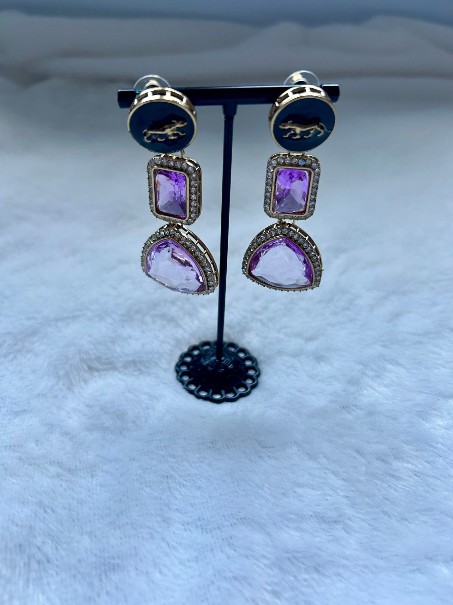 Lilac CZ Earrings