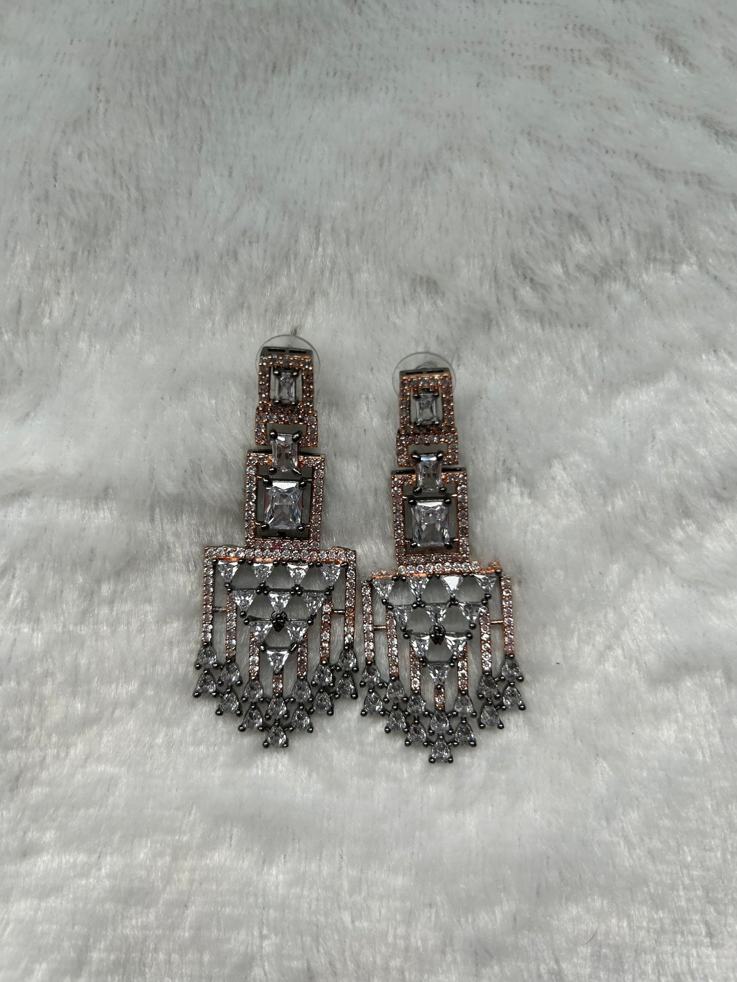 AD Oxidized Earrings