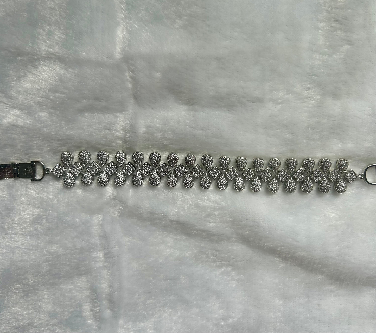CZ Silver Clasp Bracelet